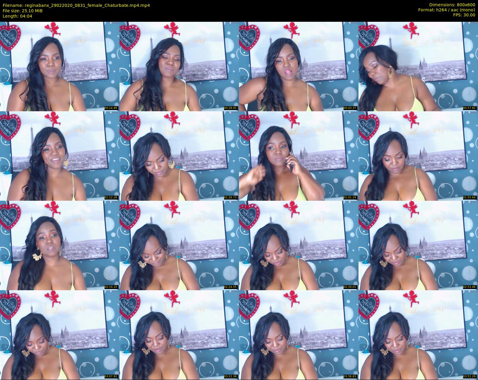 reginabanx — 5 minute Chaturbate female cam show recording, 480p, Feb 29, 2020