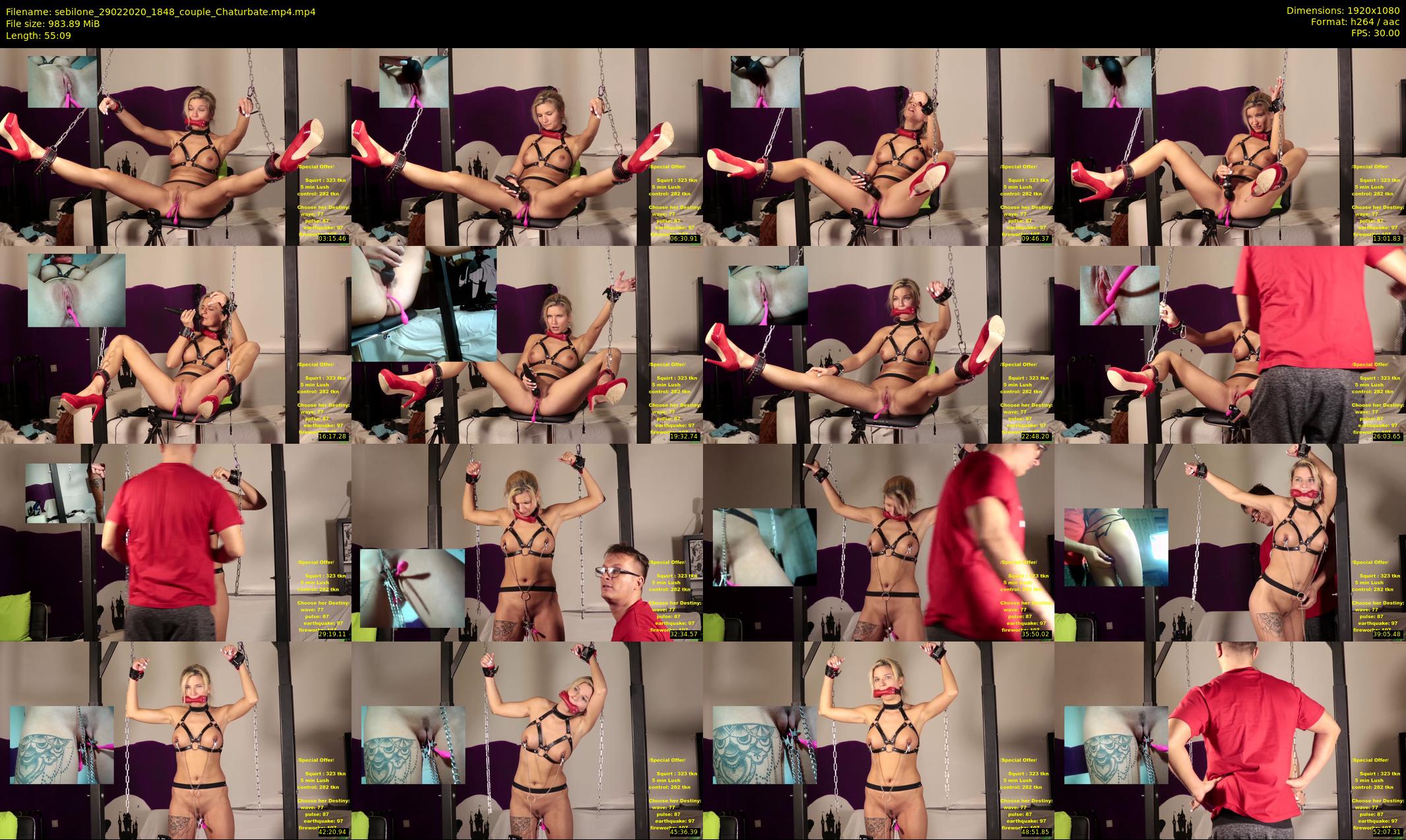 sebilone — 56 minute Chaturbate couple cam show recording, 1080p, Feb 29, 2020