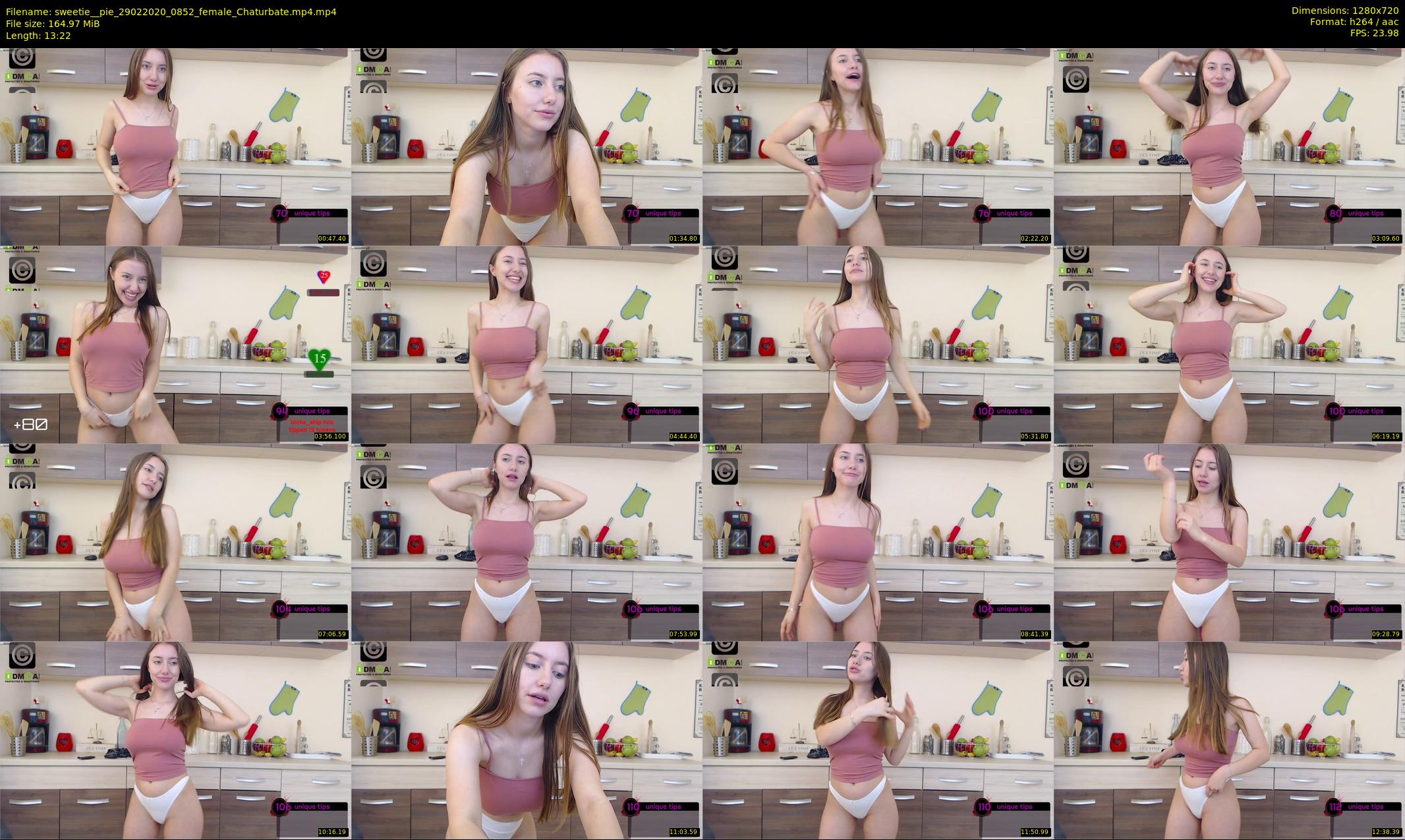 sweetie__pie — 14 minute Chaturbate female cam show recording, 720p, Feb 29, 2020