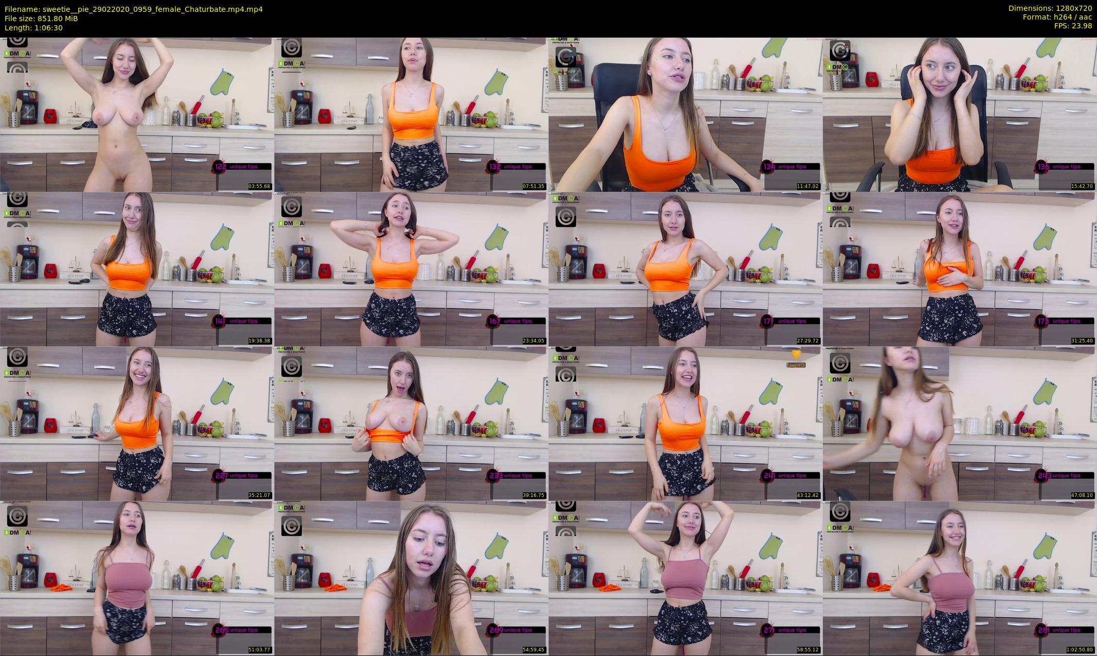 sweetie__pie — 67 minute Chaturbate female cam show recording, 720p, Feb 29, 2020