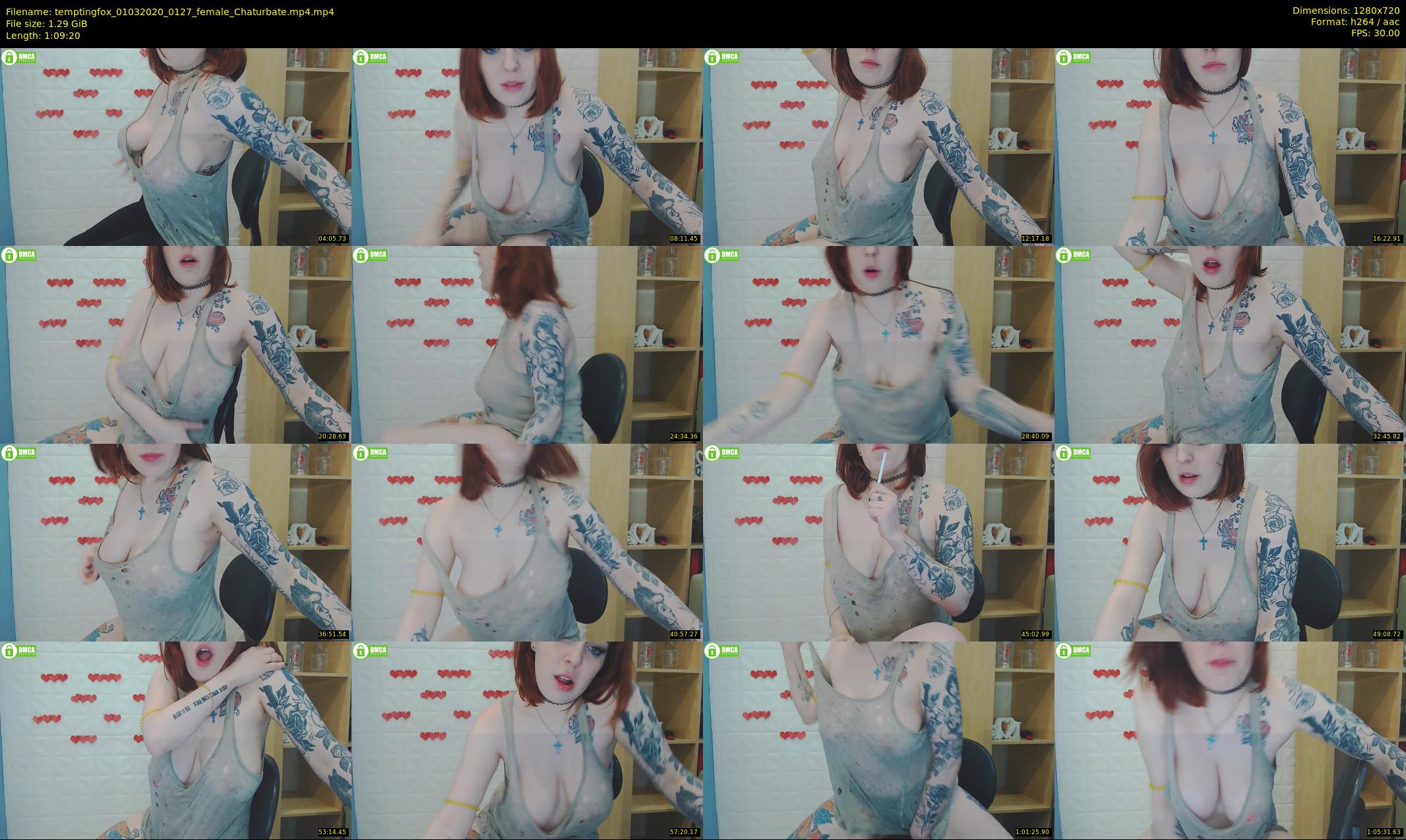 temptingfox — 70 minute Chaturbate female cam show recording, 720p, Mar 1, 2020