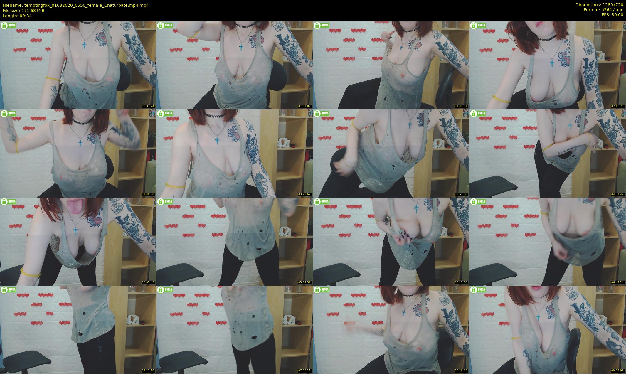 temptingfox — 10 minute Chaturbate female cam show recording, 720p, Mar 1, 2020