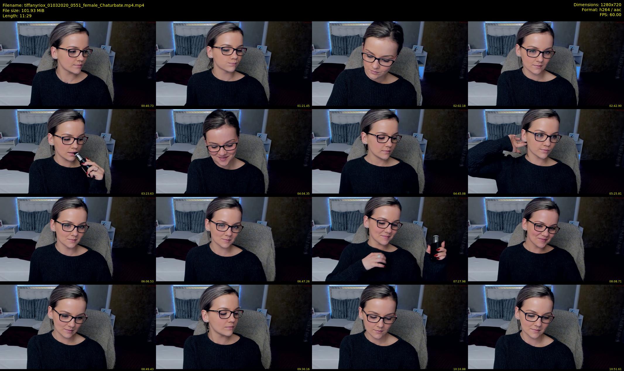 tiffanyriox — 12 minute Chaturbate female cam show recording, 720p, Mar 1, 2020