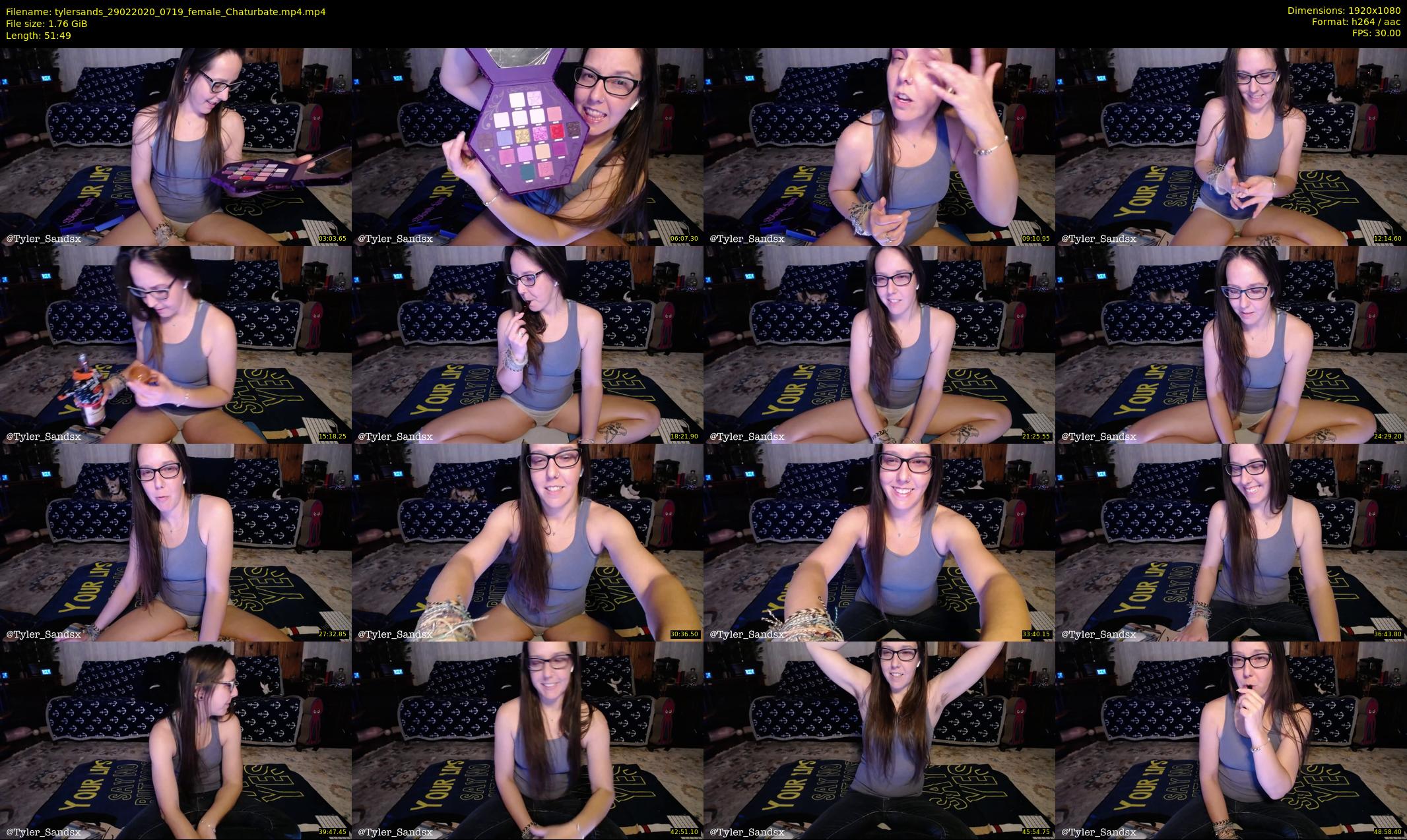 tylersands — 52 minute Chaturbate female cam show recording, 1080p, Feb 29, 2020