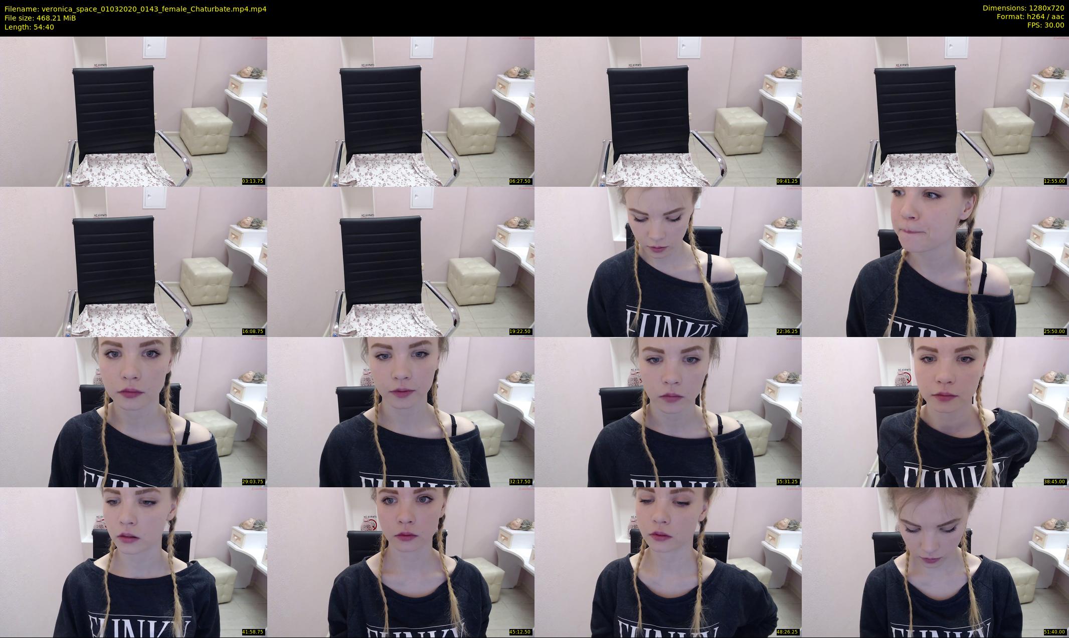 veronica_space — 55 minute Chaturbate female cam show recording, 720p, Mar 1, 2020
