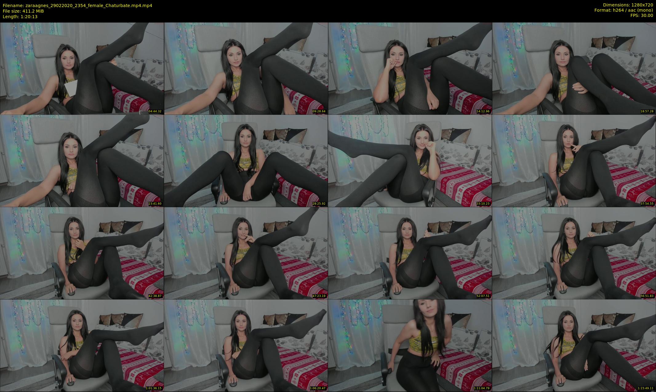 zaraagnes — 81 minute Chaturbate female cam show recording, 720p, Feb 29, 2020