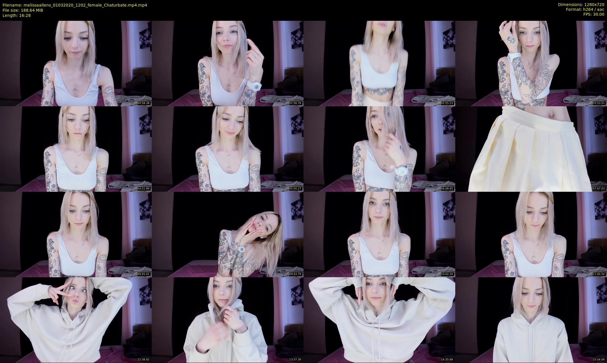 melissaallens — 17 minute Chaturbate female cam show recording, 720p, Mar 1, 2020