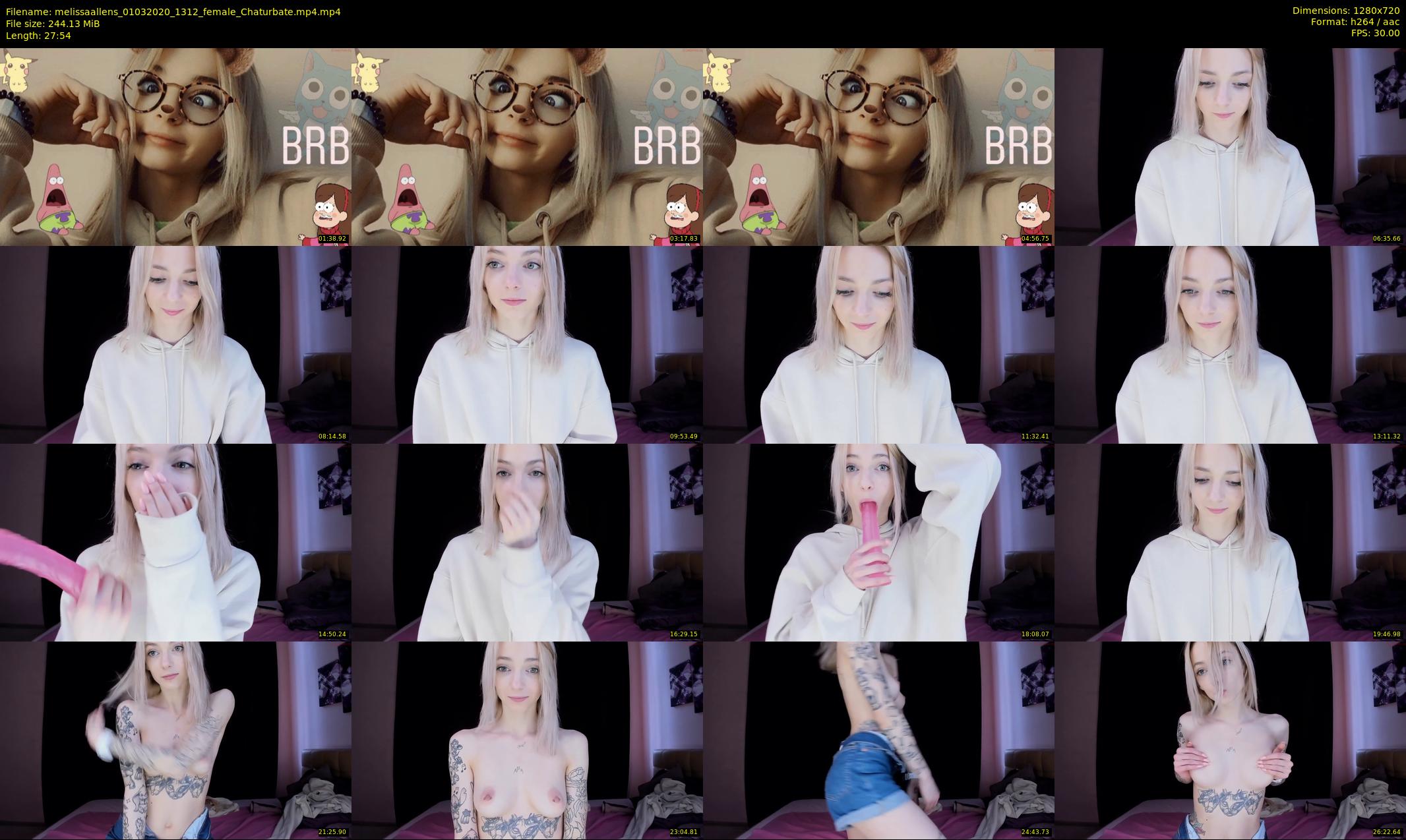 melissaallens — 28 minute Chaturbate female cam show recording, 720p, Mar 1, 2020