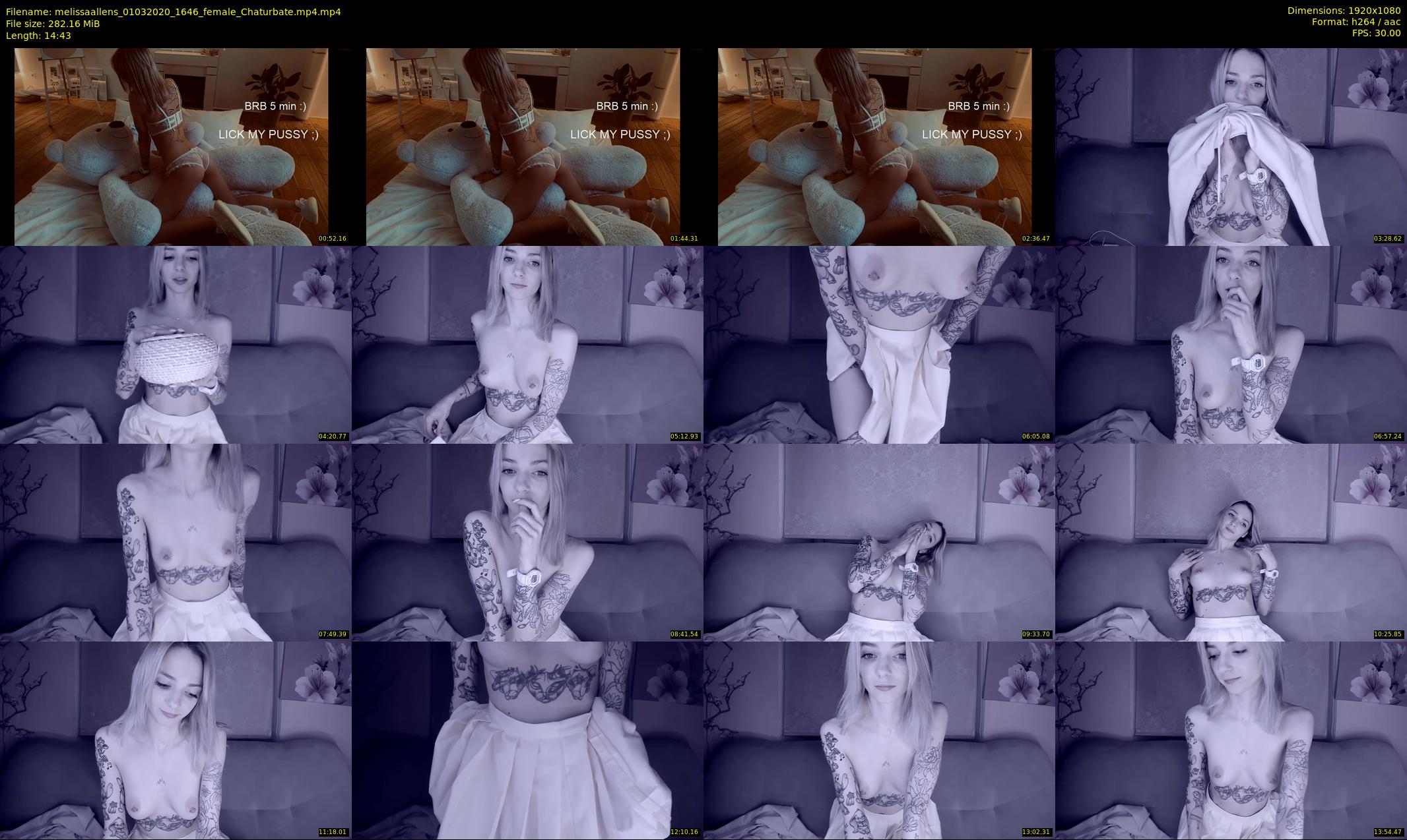 melissaallens — 15 minute Chaturbate female cam show recording, 1080p, Mar 1, 2020