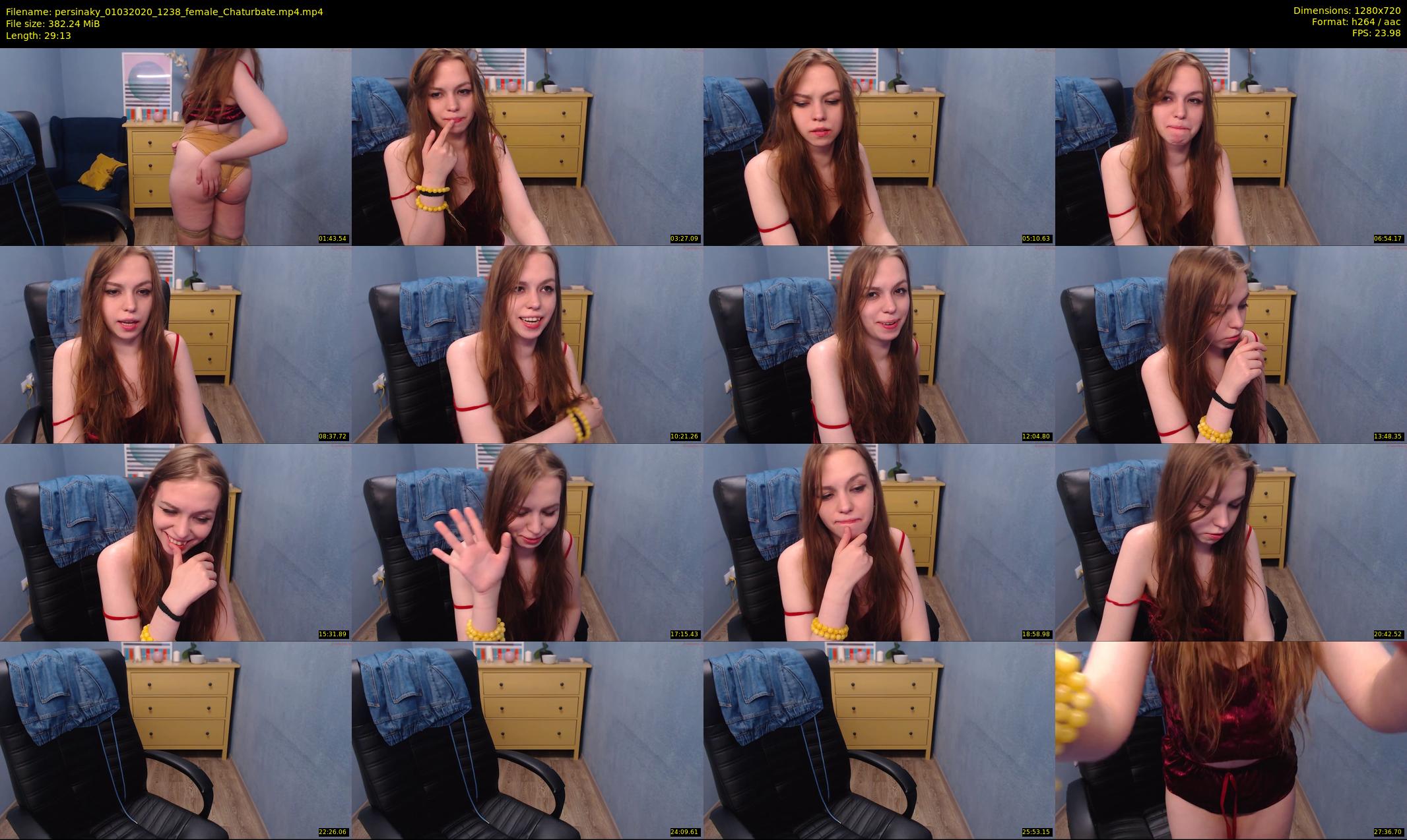 persinaky — 30 minute Chaturbate female cam show recording, 720p, Mar 1, 2020