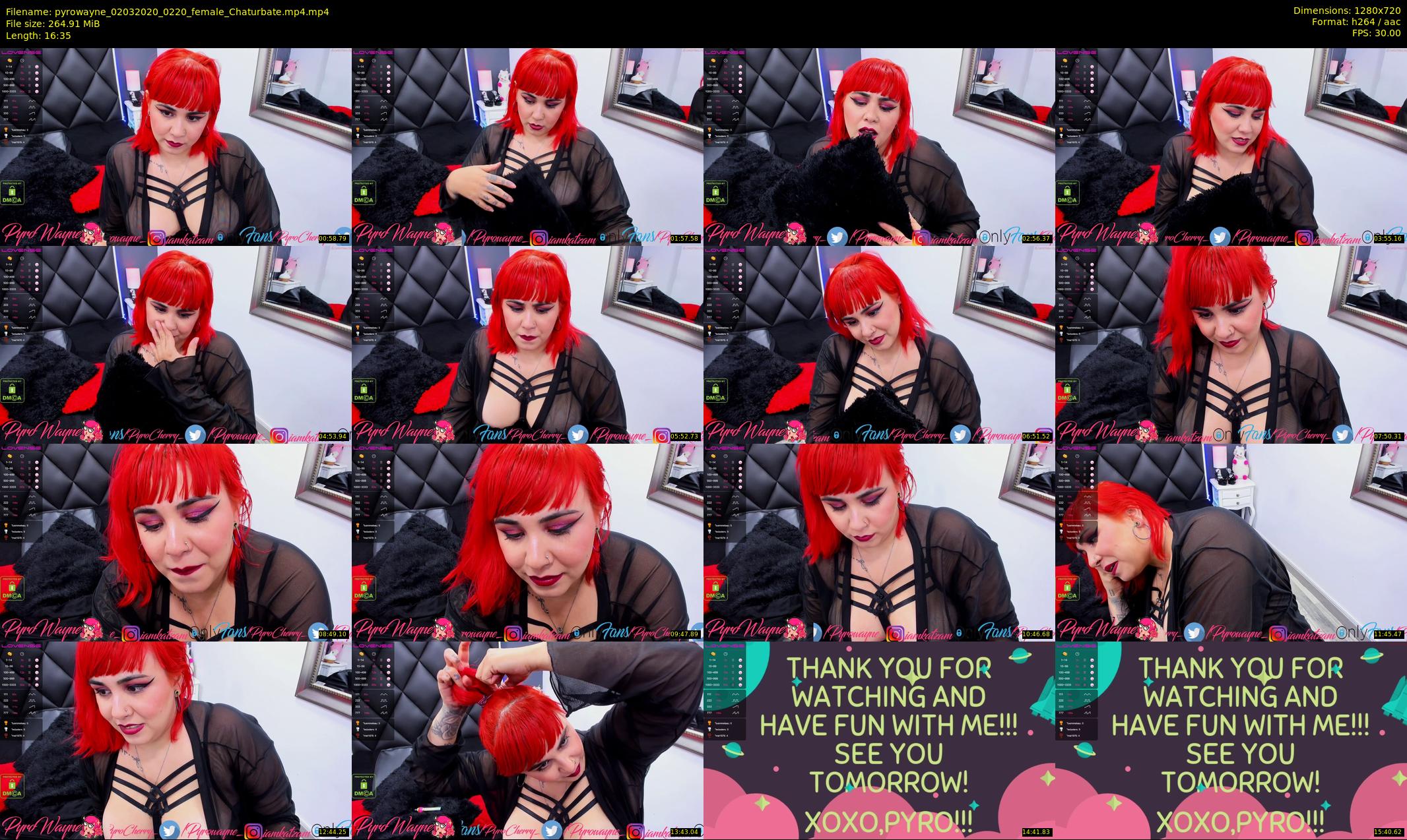 pyrowayne — 17 minute Chaturbate female cam show recording, 720p, Mar 2, 2020