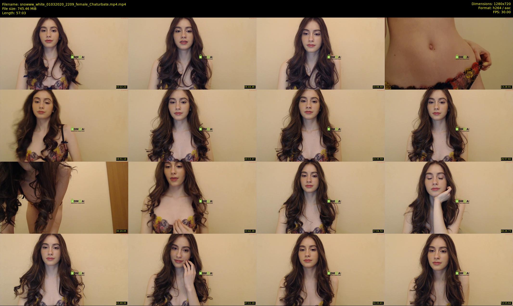 snowww_white — 58 minute Chaturbate female cam show recording, 720p, Mar 1, 2020