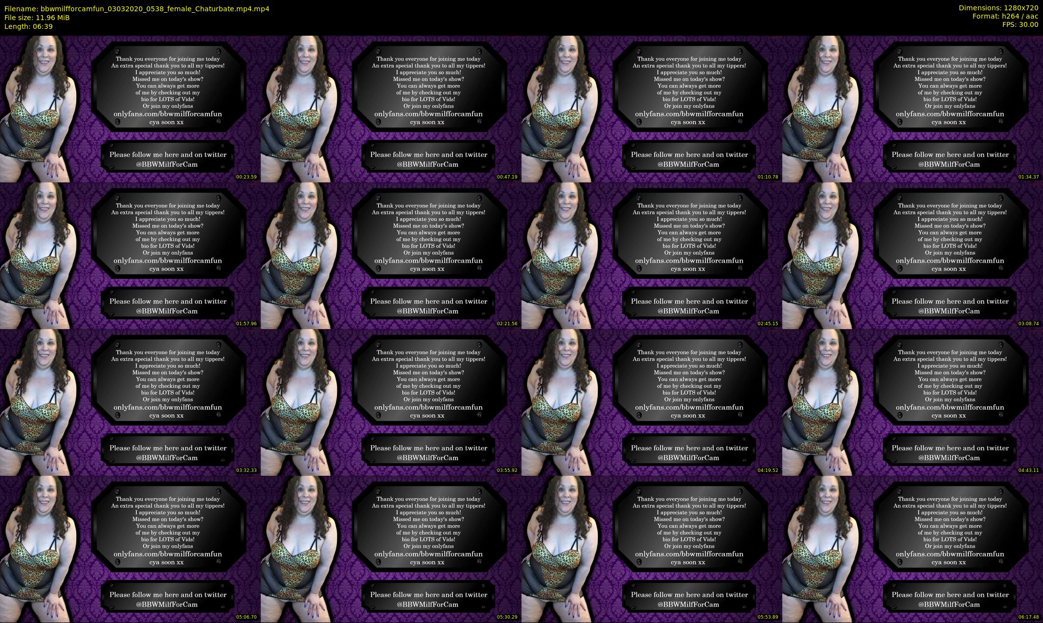 bbwmilfforcamfun — 7 minute Chaturbate female cam show recording, 720p, Mar 3, 2020