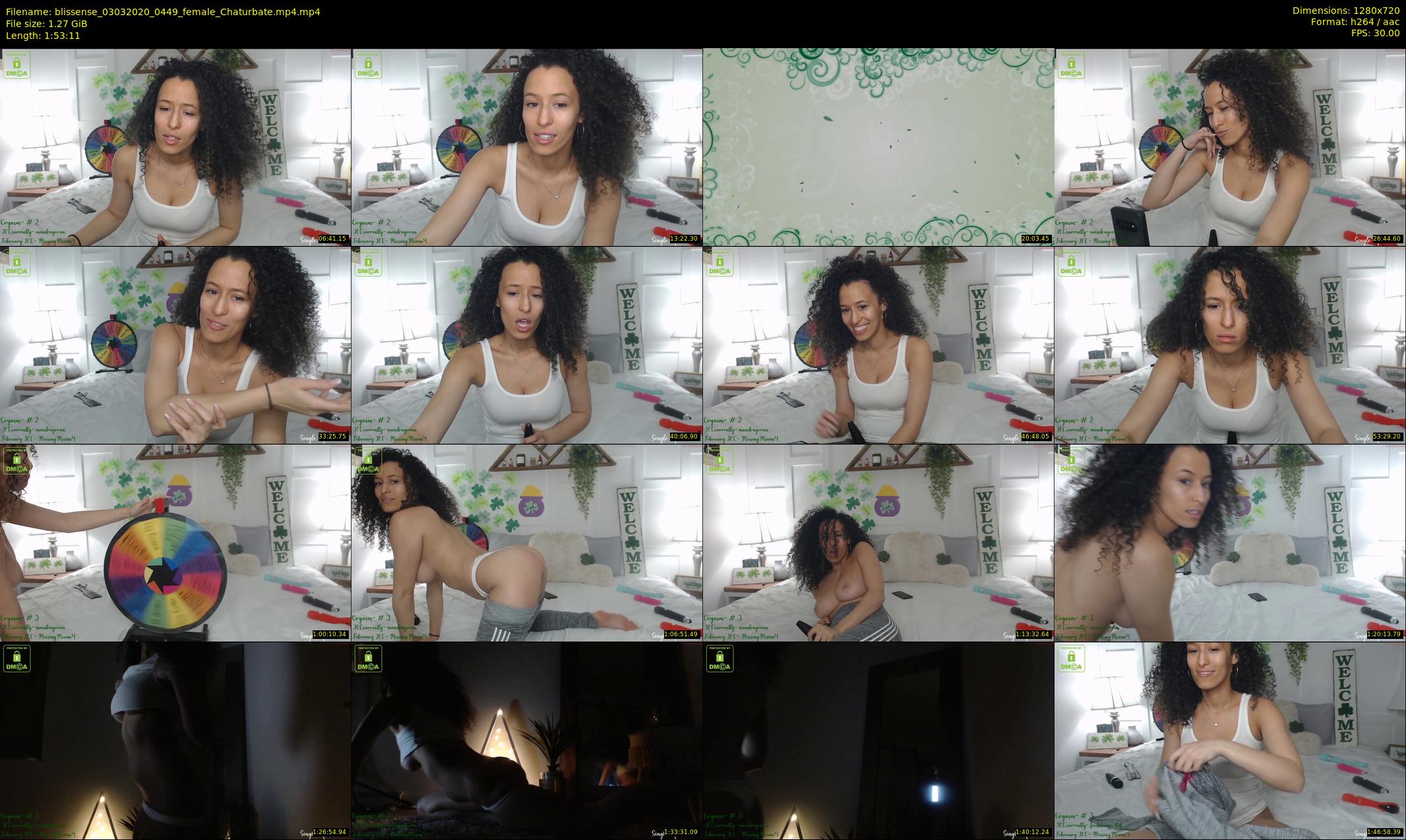 blissense — 114 minute Chaturbate female cam show recording, 720p, Mar 3, 2020