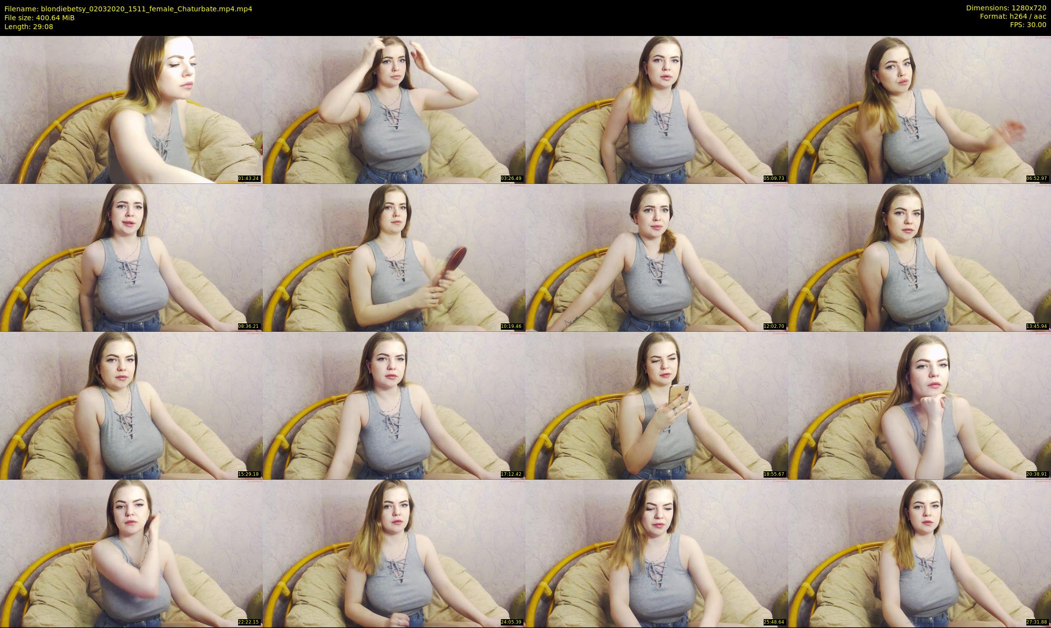blondiebetsy — 30 minute Chaturbate female cam show recording, 720p, Mar 2, 2020