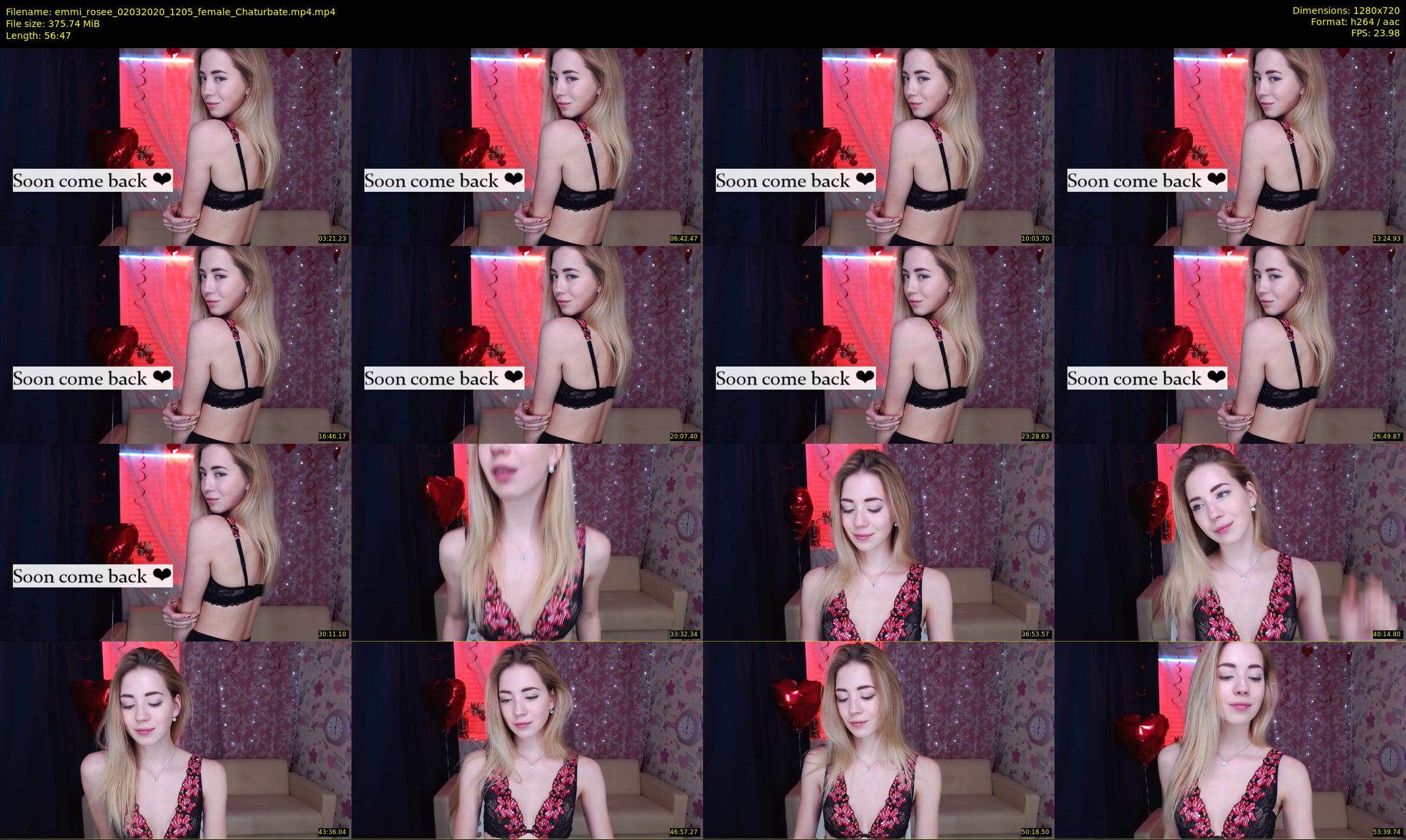emmi_rosee — 57 minute Chaturbate female cam show recording, 720p, Mar 2, 2020
