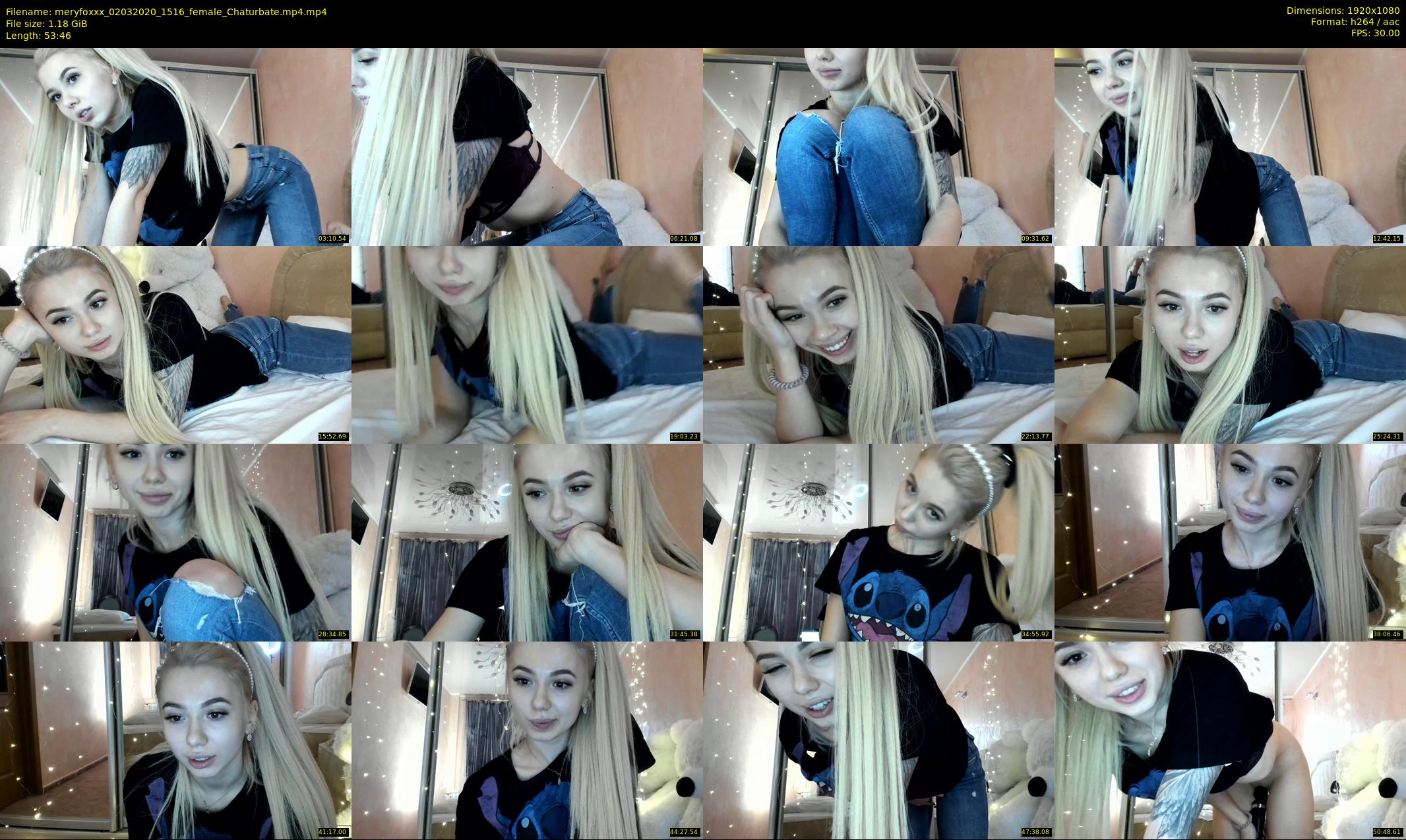 meryfoxxx — 54 minute Chaturbate female cam show recording, 1080p, Mar 2, 2020