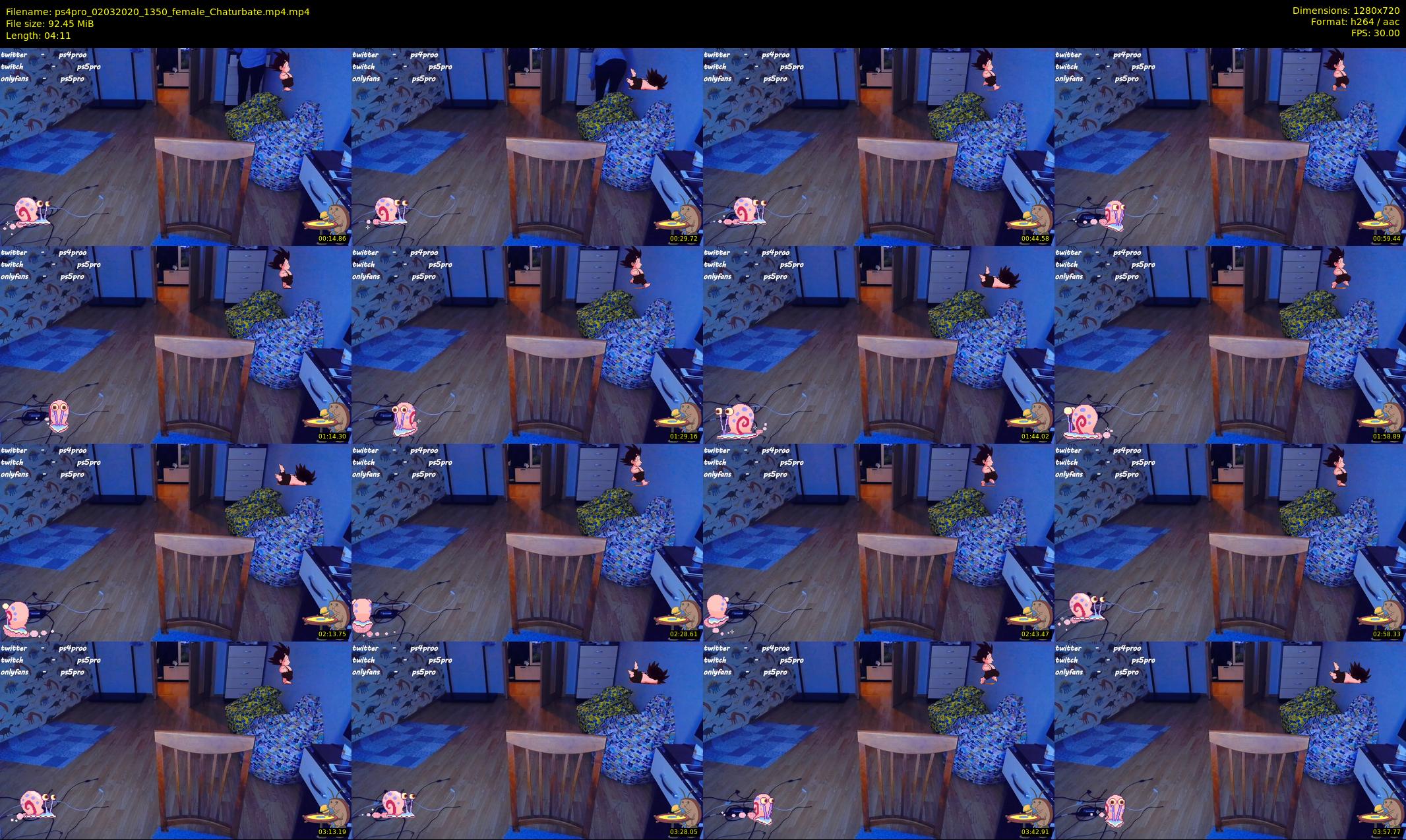 ps4pro — 5 minute Chaturbate female cam show recording, 720p, Mar 2, 2020