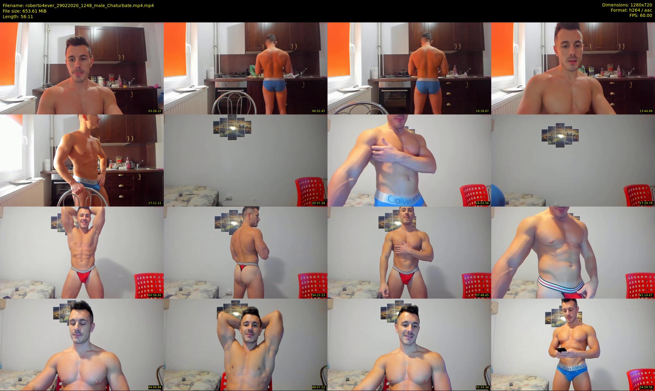 roberto4ever — 59 minute Chaturbate male cam show recording, 720p, Feb 29, 2020