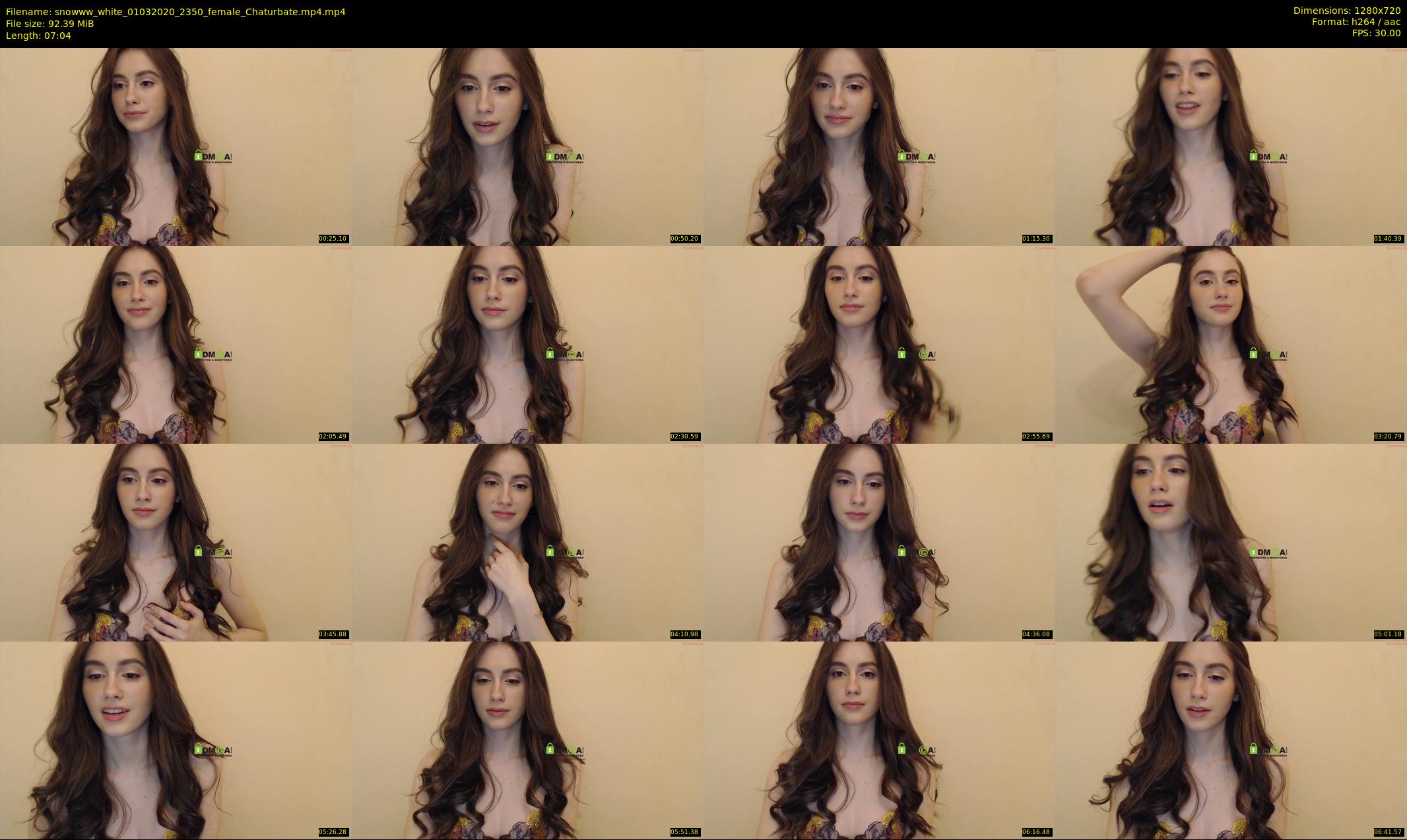 snowww_white — 8 minute Chaturbate female cam show recording, 720p, Mar 1, 2020