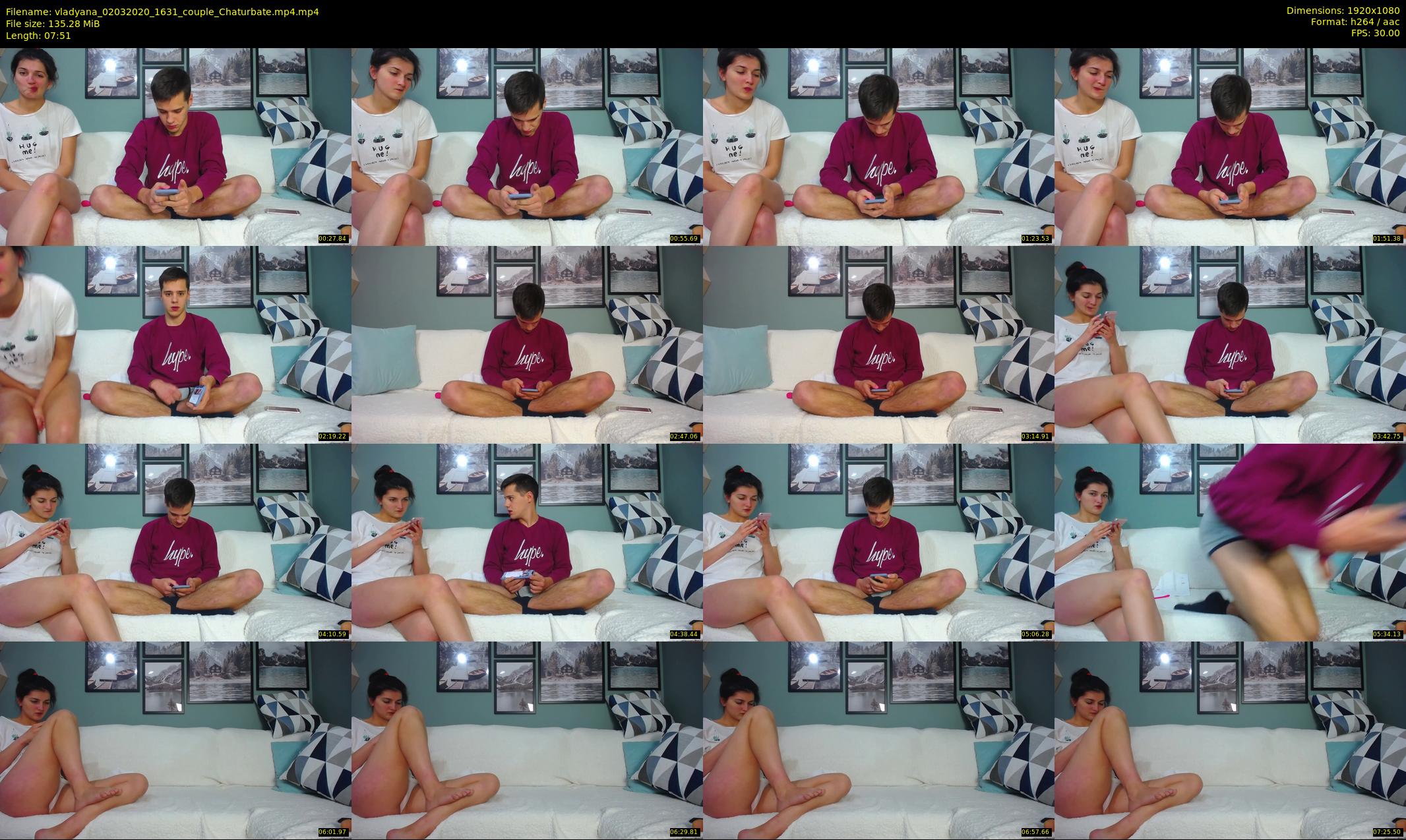 vladyana — 8 minute Chaturbate couple cam show recording, 1080p, Mar 2, 2020