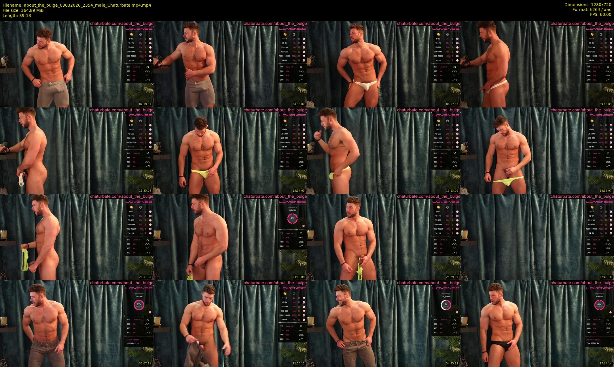 about_the_bulge — 40 minute Chaturbate male cam show recording, 720p, Mar 3, 2020