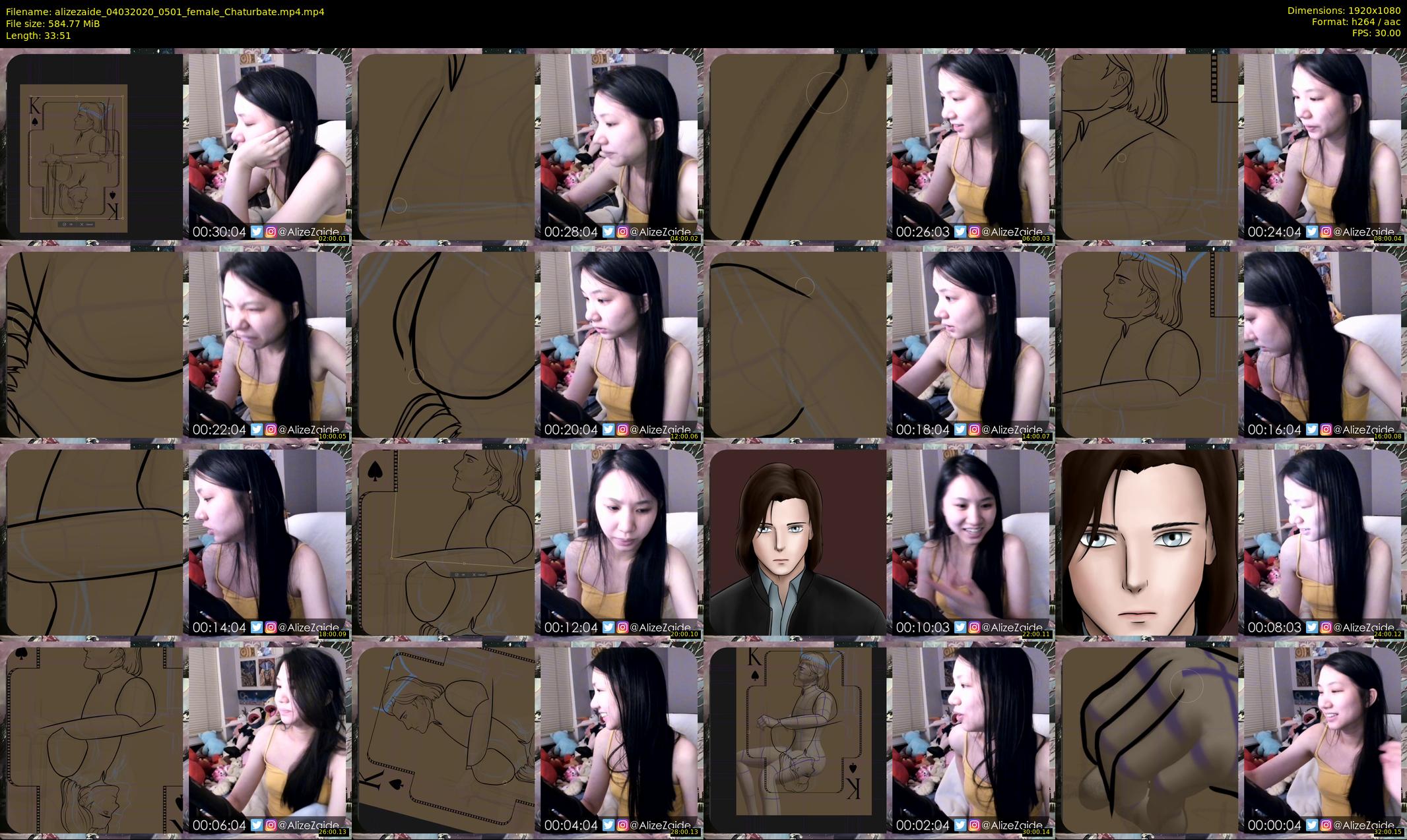 alizezaide — 34 minute Chaturbate female cam show recording, 1080p, Mar 4, 2020