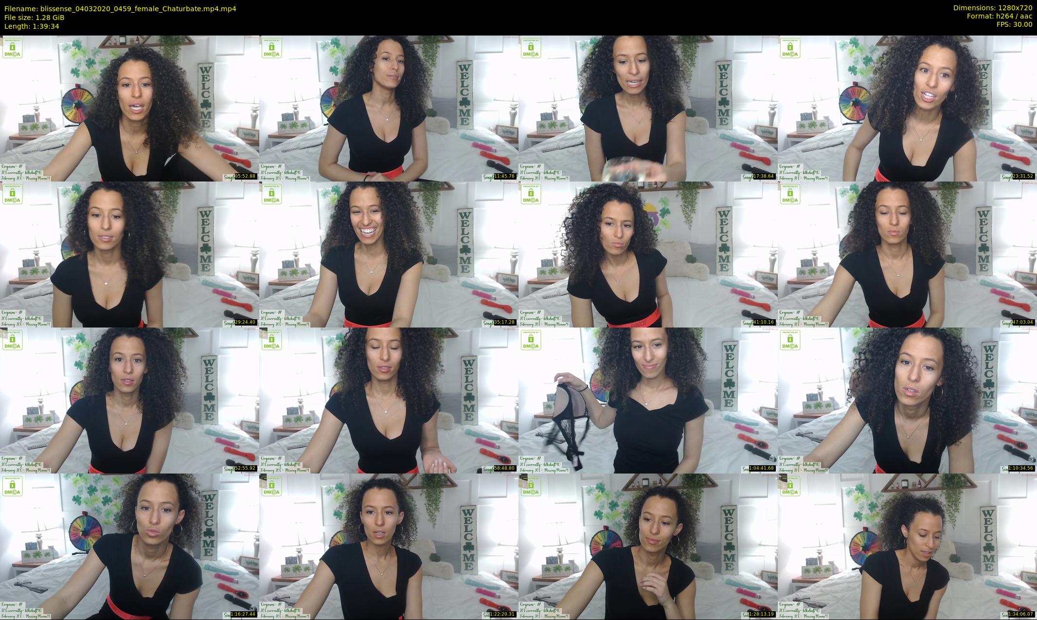 blissense — 100 minute Chaturbate female cam show recording, 720p, Mar 4, 2020