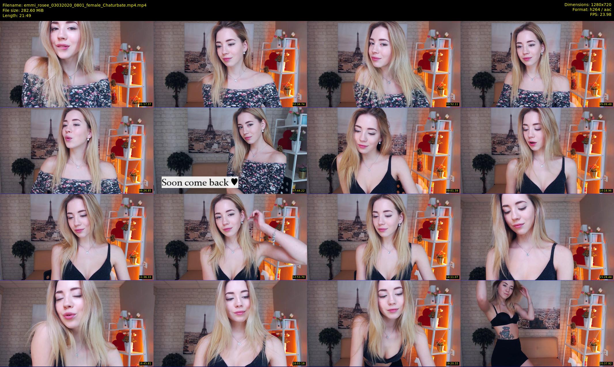 emmi_rosee — 22 minute Chaturbate female cam show recording, 720p, Mar 3, 2020