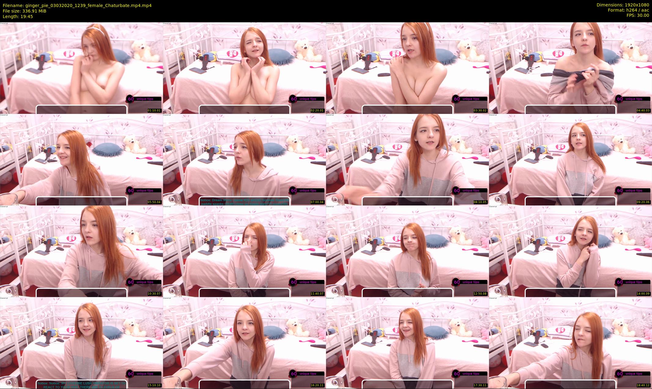 ginger_pie — 20 minute Chaturbate female cam show recording, 1080p, Mar 3, 2020