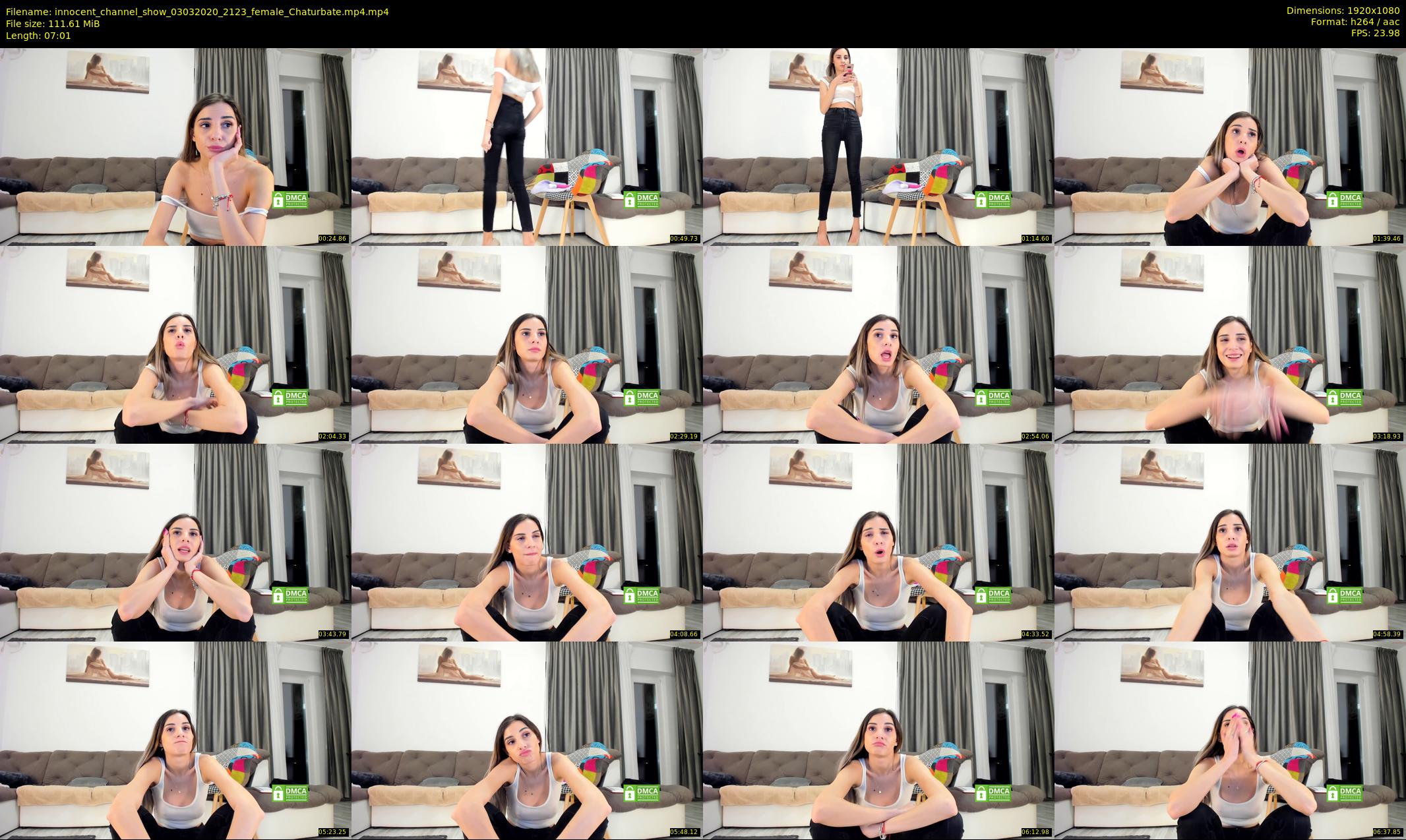 innocent_channel_show — 8 minute Chaturbate female cam show recording, 1080p, Mar 3, 2020