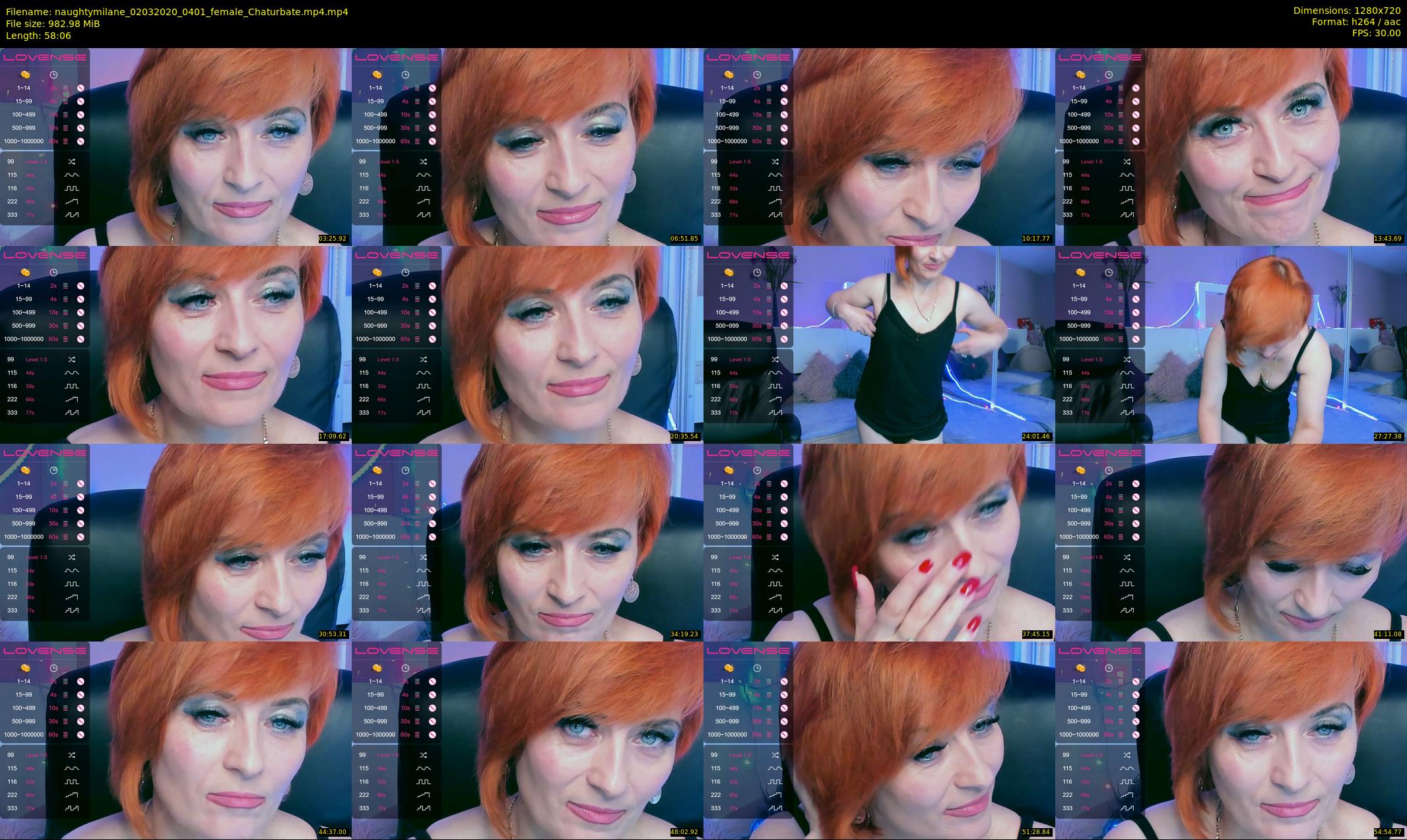 naughtymilane — 59 minute Chaturbate female cam show recording, 720p, Mar 2, 2020