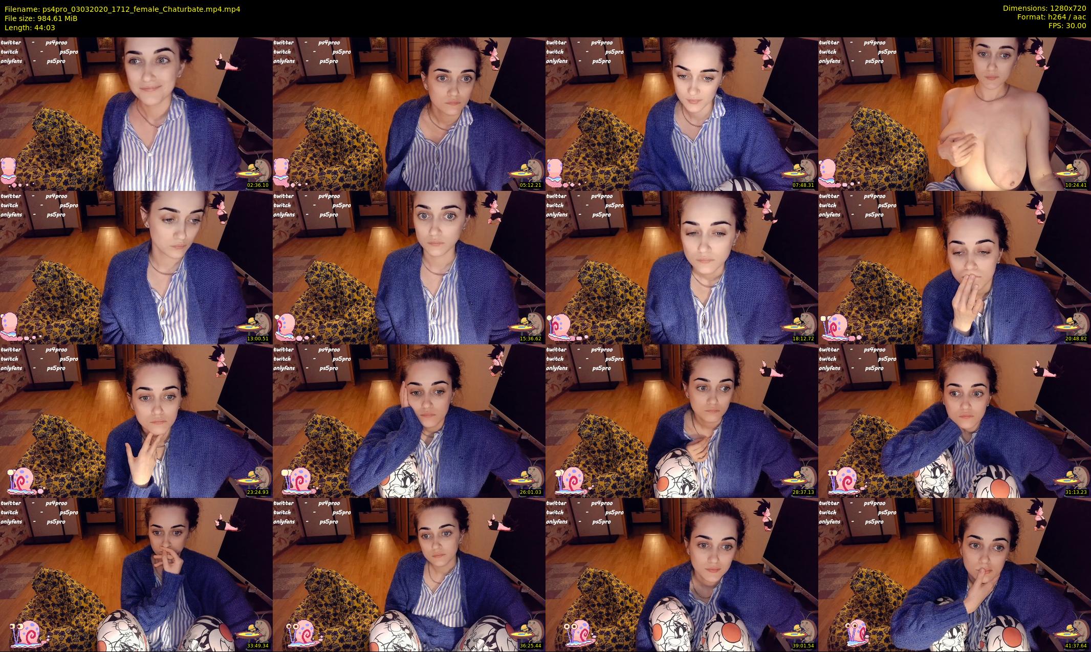 ps4pro — 45 minute Chaturbate female cam show recording, 720p, Mar 3, 2020
