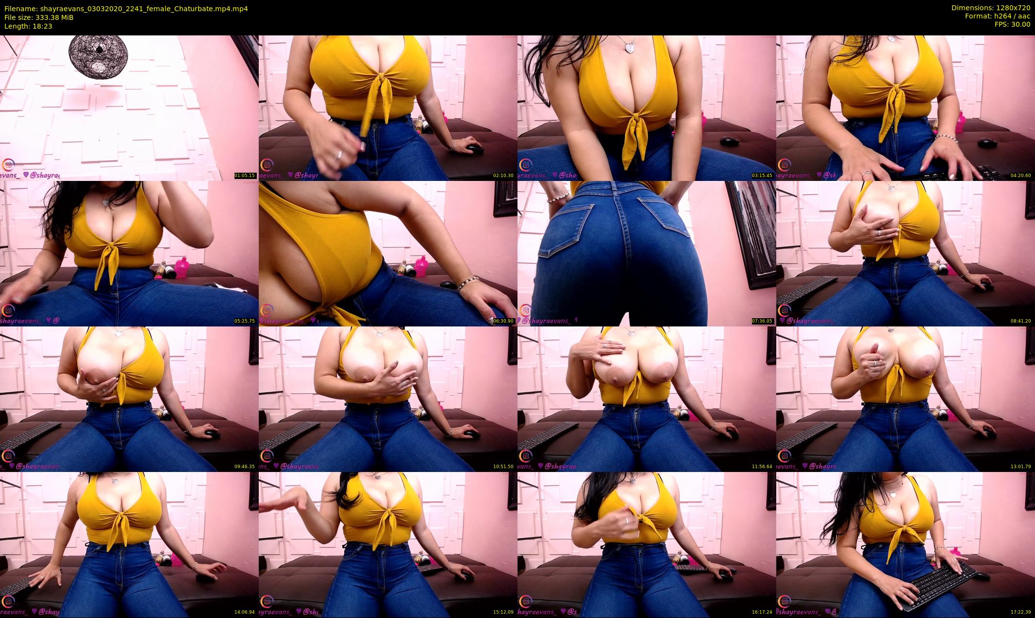 shayraevans — 19 minute Chaturbate female cam show recording, 720p, Mar 3, 2020