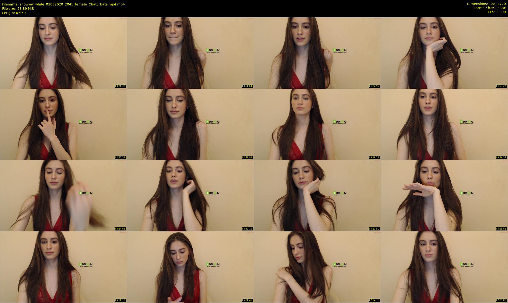 snowww_white — 8 minute Chaturbate female cam show recording, 720p, Mar 3, 2020