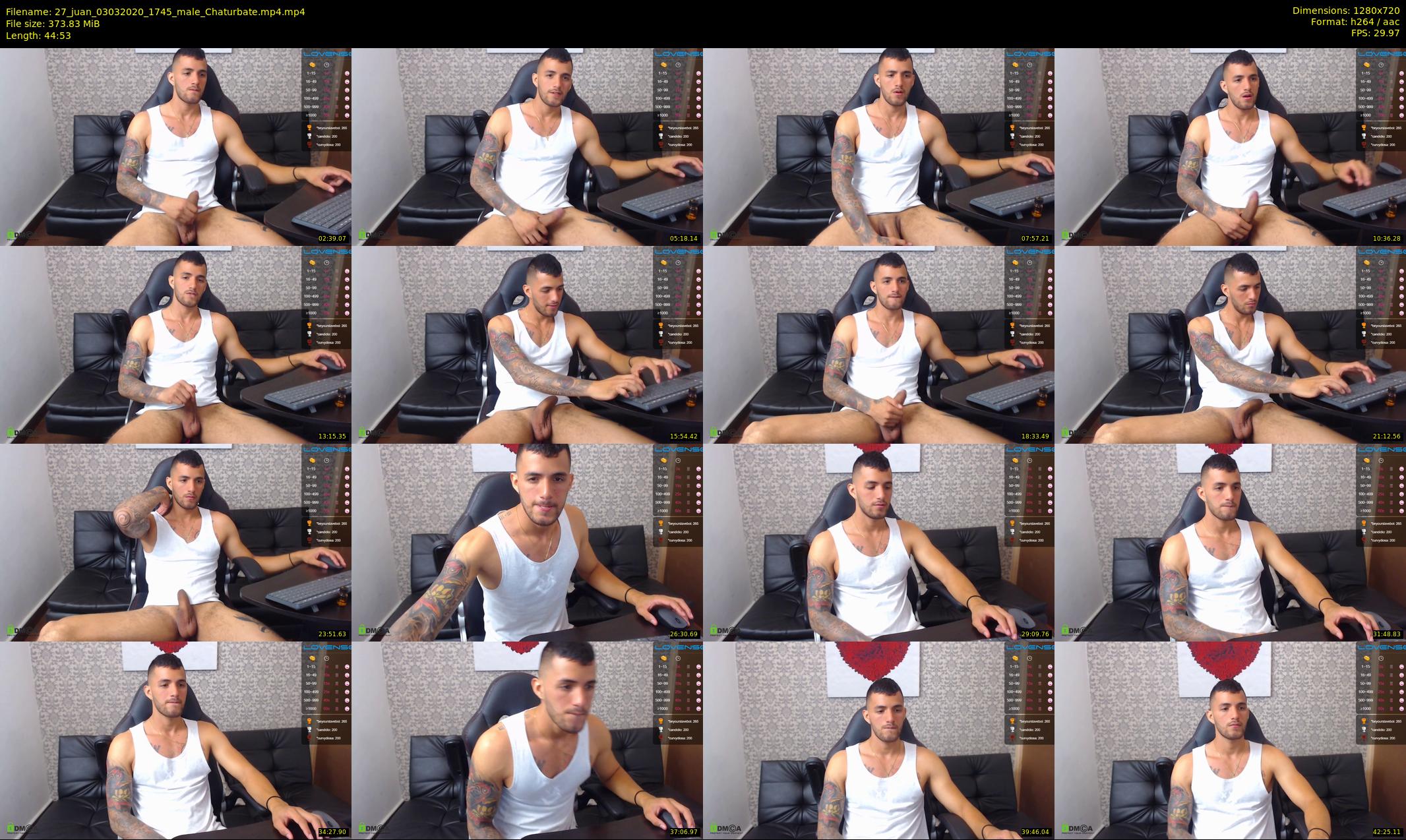 27_juan — 45 minute Chaturbate male cam show recording, 720p, Mar 3, 2020
