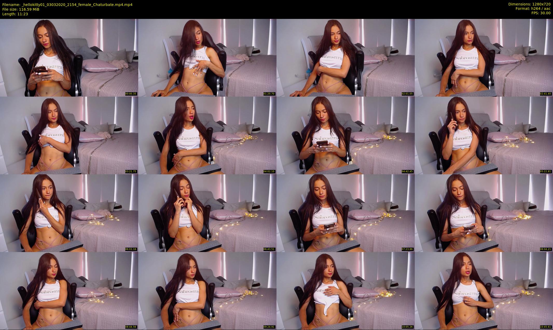 _hellokitty01 — 12 minute Chaturbate female cam show recording, 720p, Mar 3, 2020