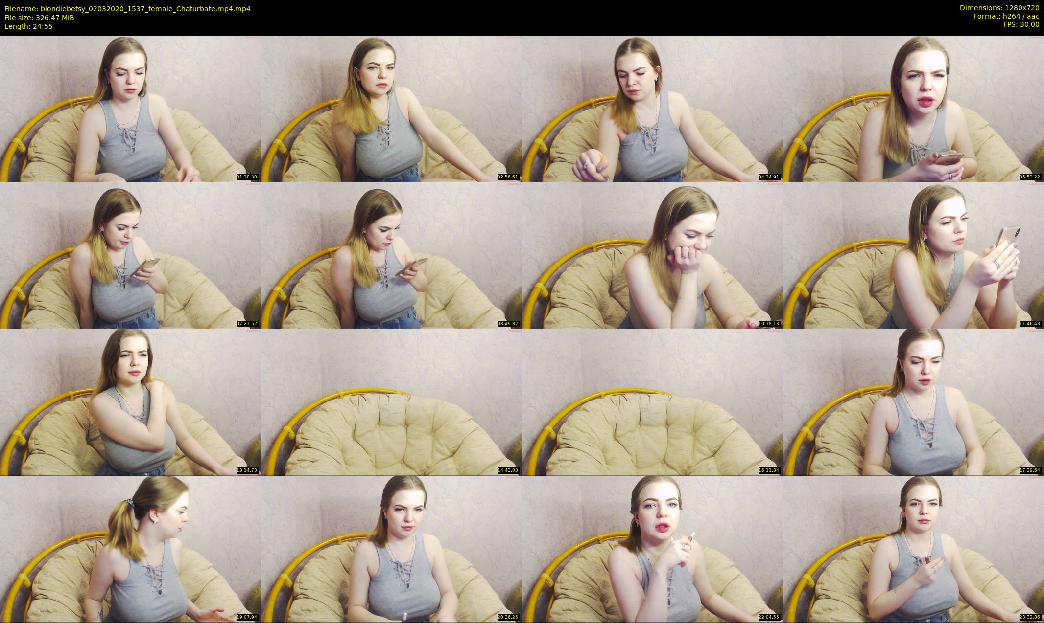 blondiebetsy — 25 minute Chaturbate female cam show recording, 720p, Mar 2, 2020