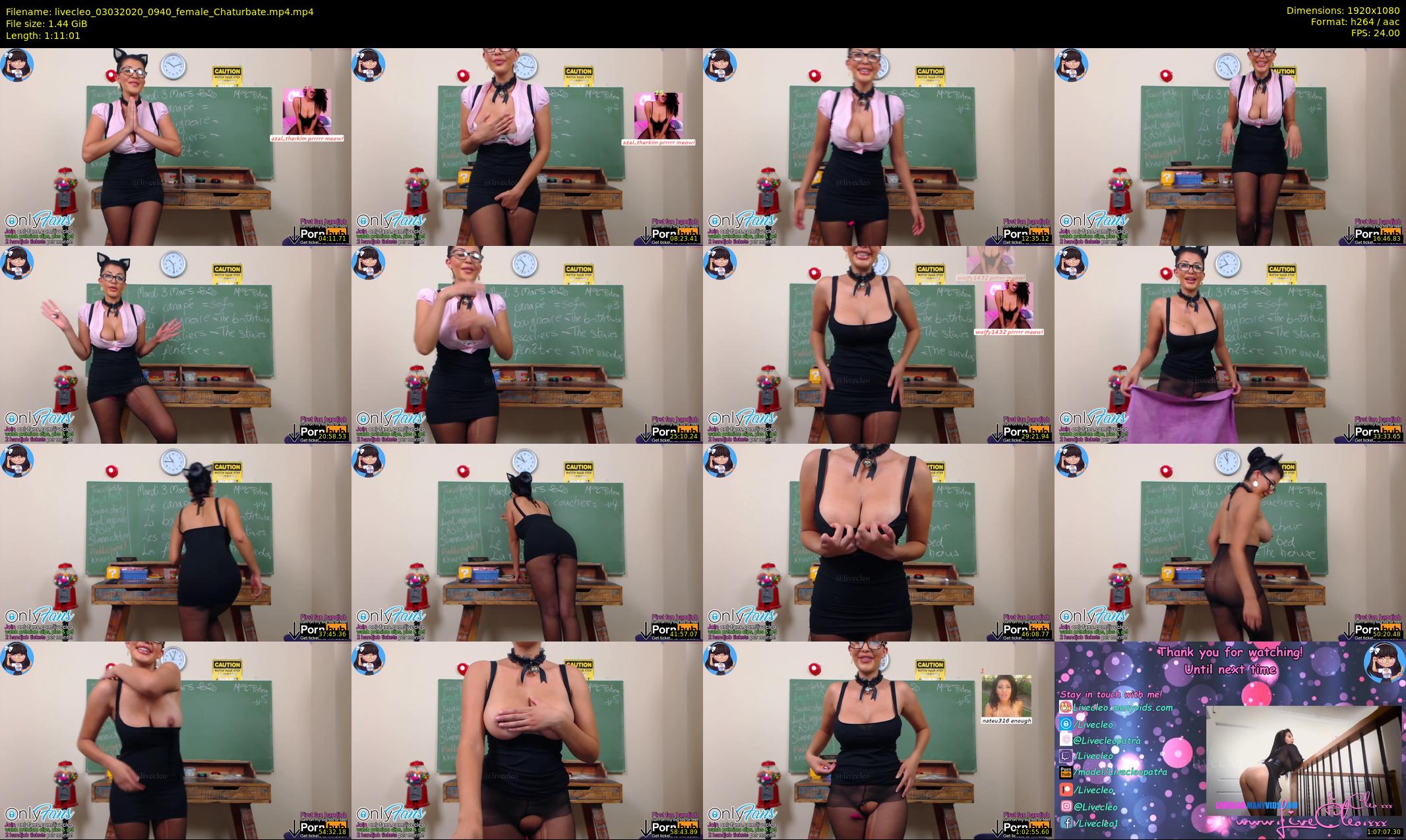 livecleo — 72 minute Chaturbate female cam show recording, 1080p, Mar 3, 2020