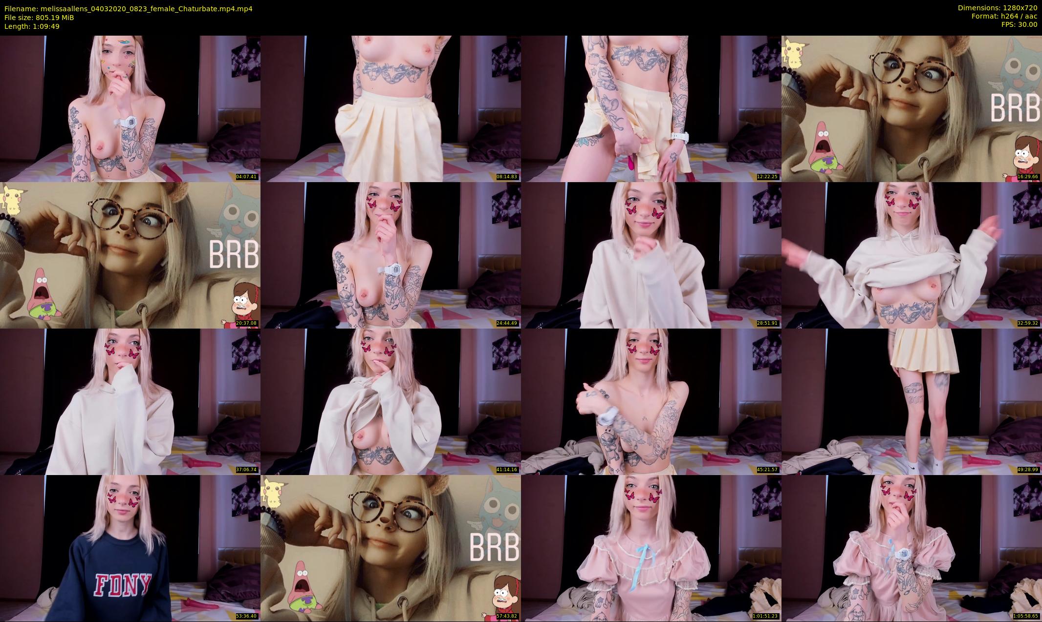 melissaallens — 70 minute Chaturbate female cam show recording, 720p, Mar 4, 2020