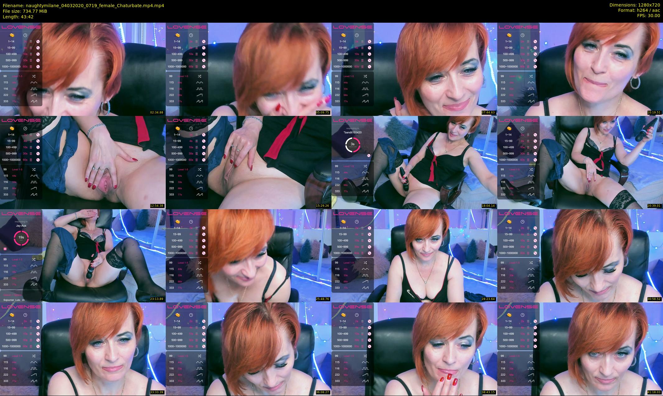 naughtymilane — 44 minute Chaturbate female cam show recording, 720p, Mar 4, 2020
