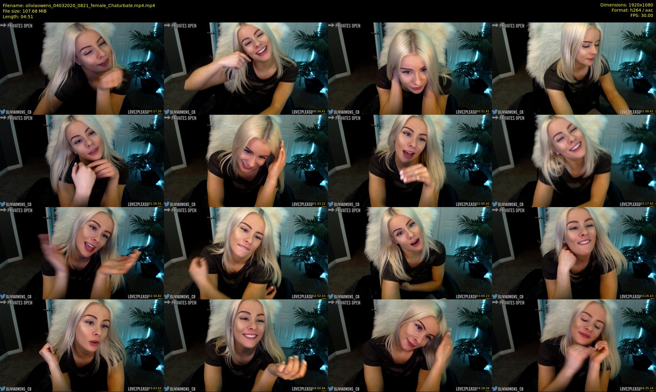 oliviaowens — 5 minute Chaturbate female cam show recording, 1080p, Mar 4, 2020