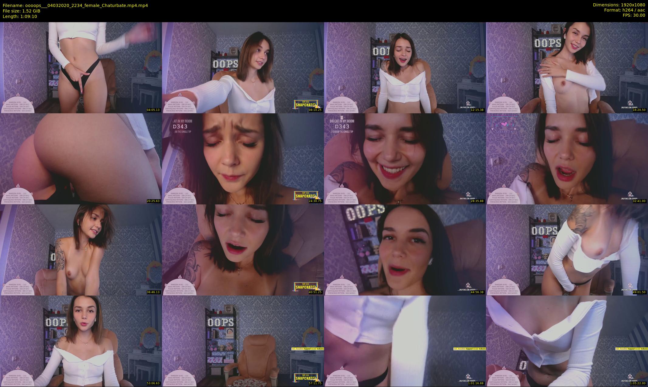 oooops__ — 70 minute Chaturbate female cam show recording, 1080p, Mar 4, 2020
