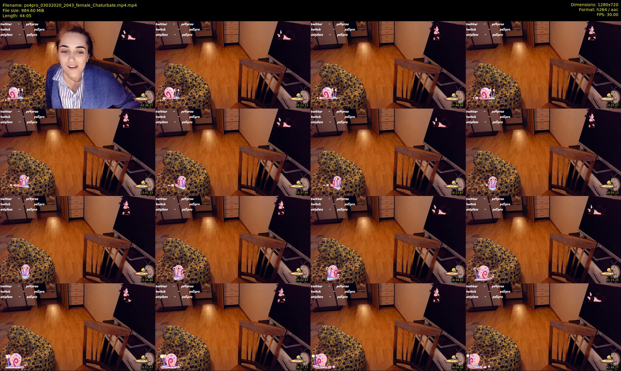 ps4pro — 45 minute Chaturbate female cam show recording, 720p, Mar 3, 2020