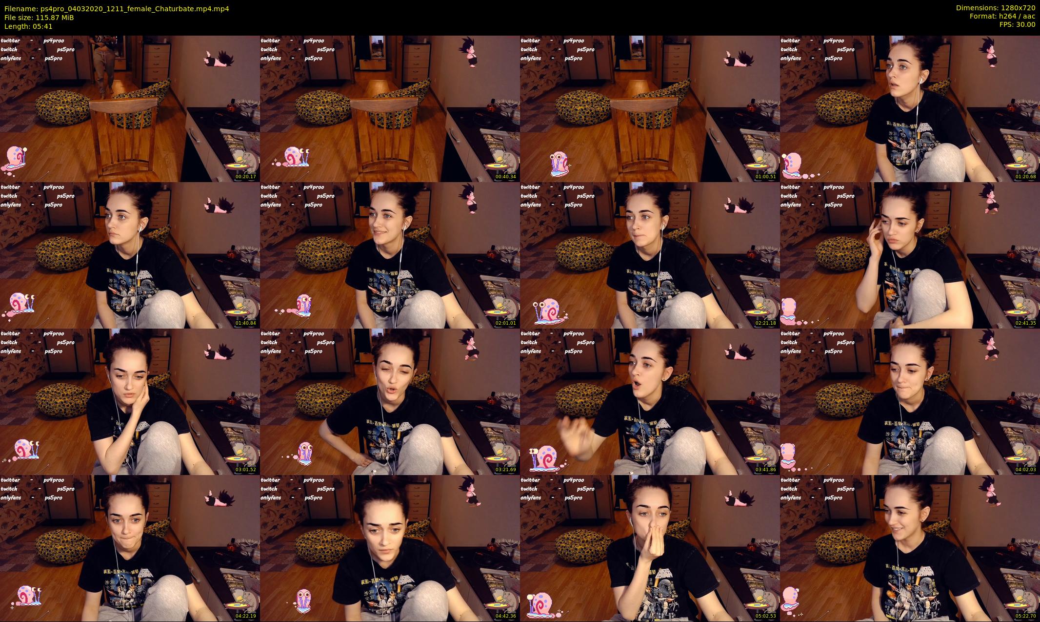 ps4pro — 6 minute Chaturbate female cam show recording, 720p, Mar 4, 2020