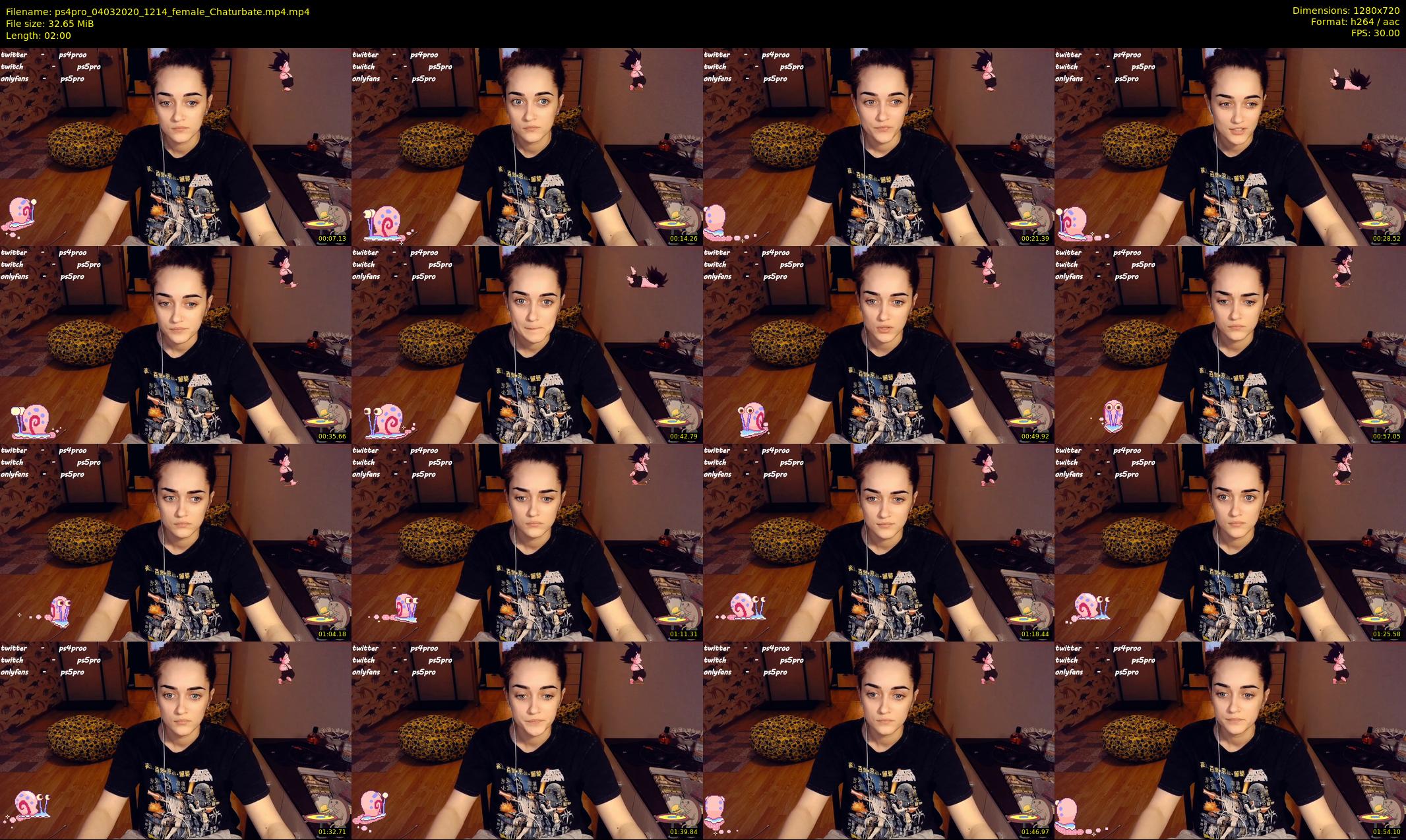 ps4pro — 2 minute Chaturbate female cam show recording, 720p, Mar 4, 2020