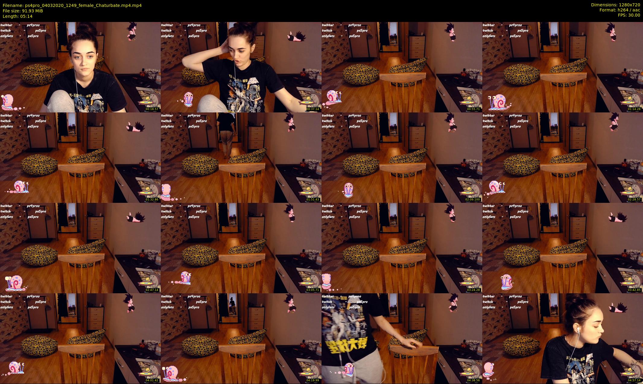 ps4pro — 6 minute Chaturbate female cam show recording, 720p, Mar 4, 2020