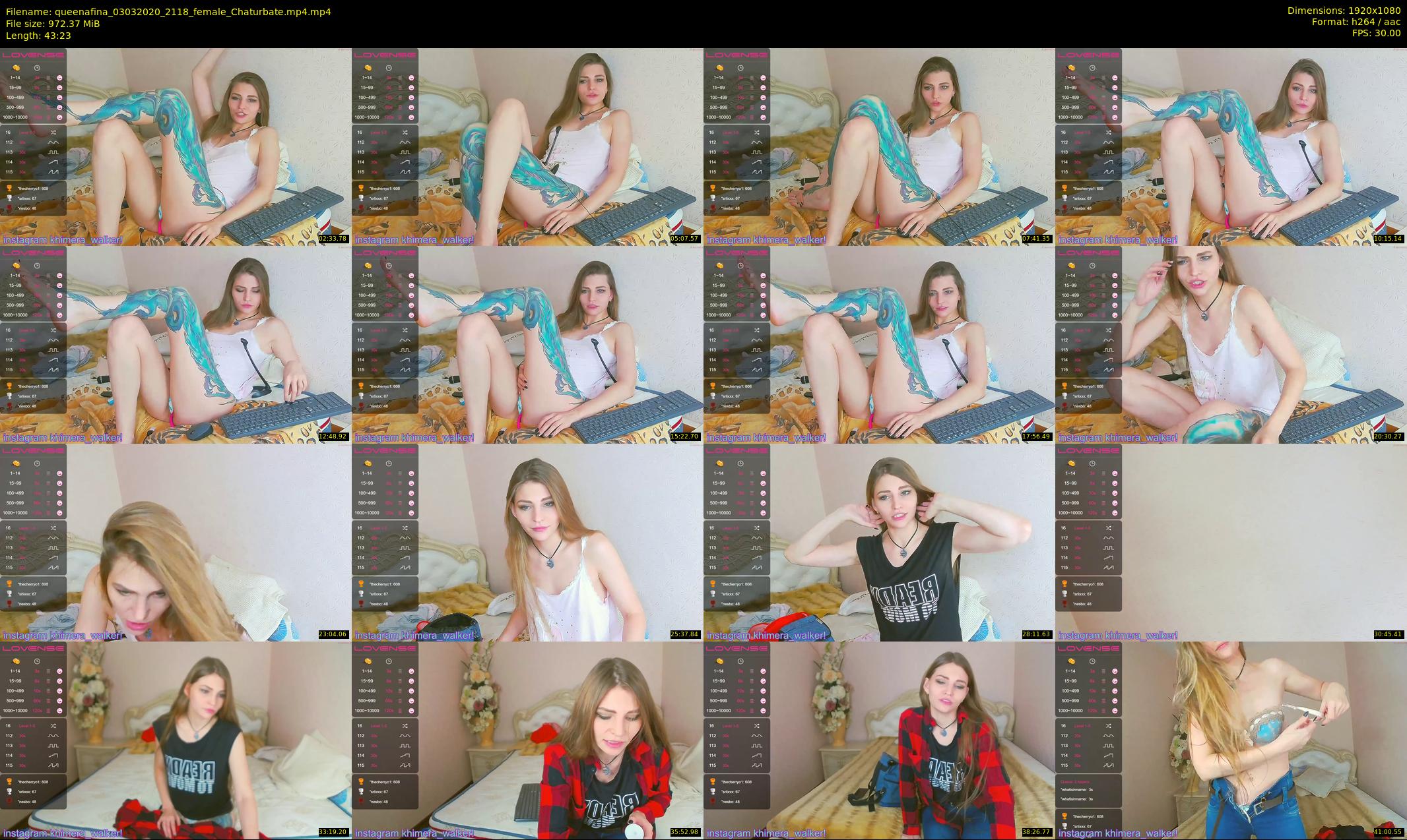 queenafina — 44 minute Chaturbate female cam show recording, 1080p, Mar 3, 2020