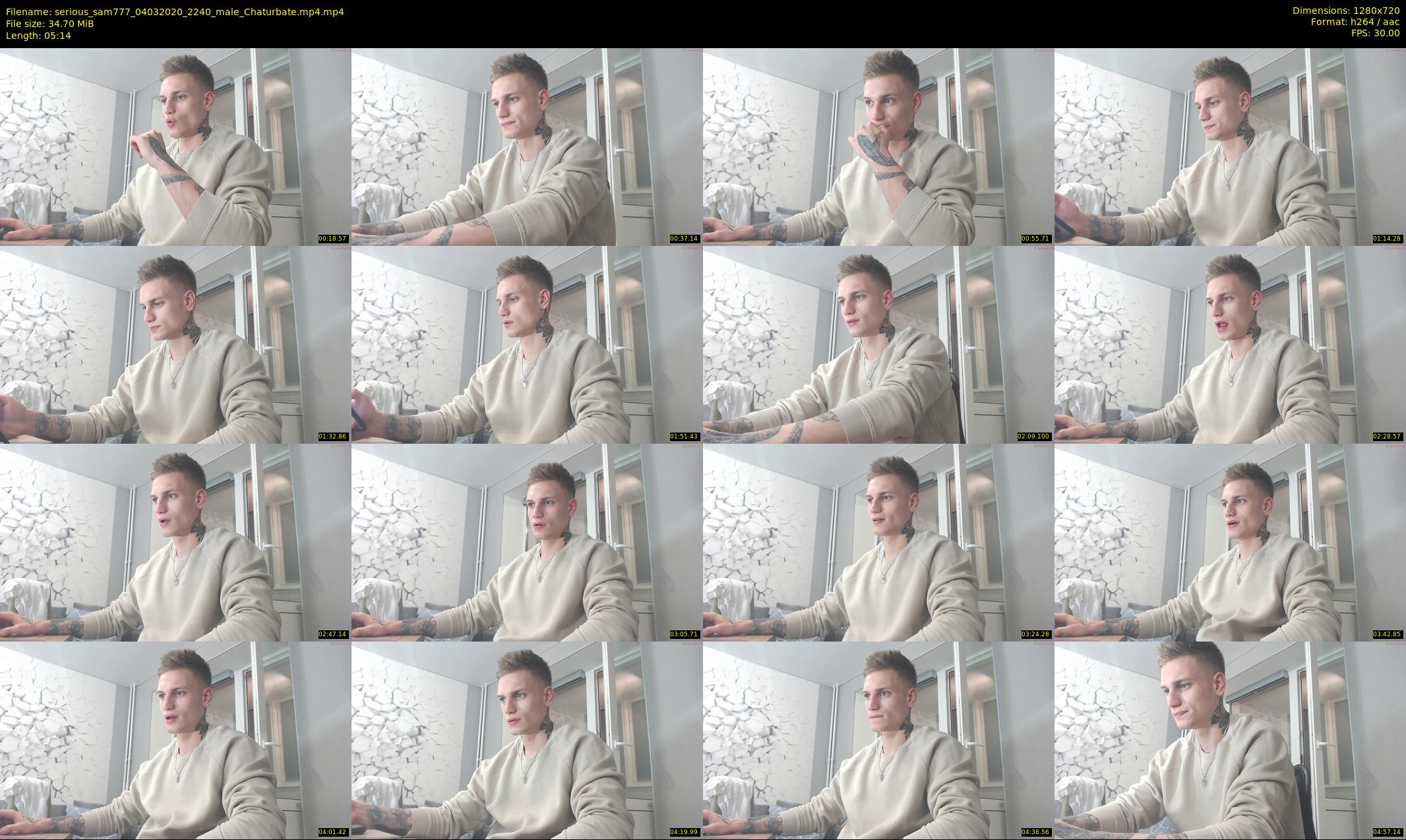 serious_sam777 — 6 minute Chaturbate male cam show recording, 720p, Mar 4, 2020