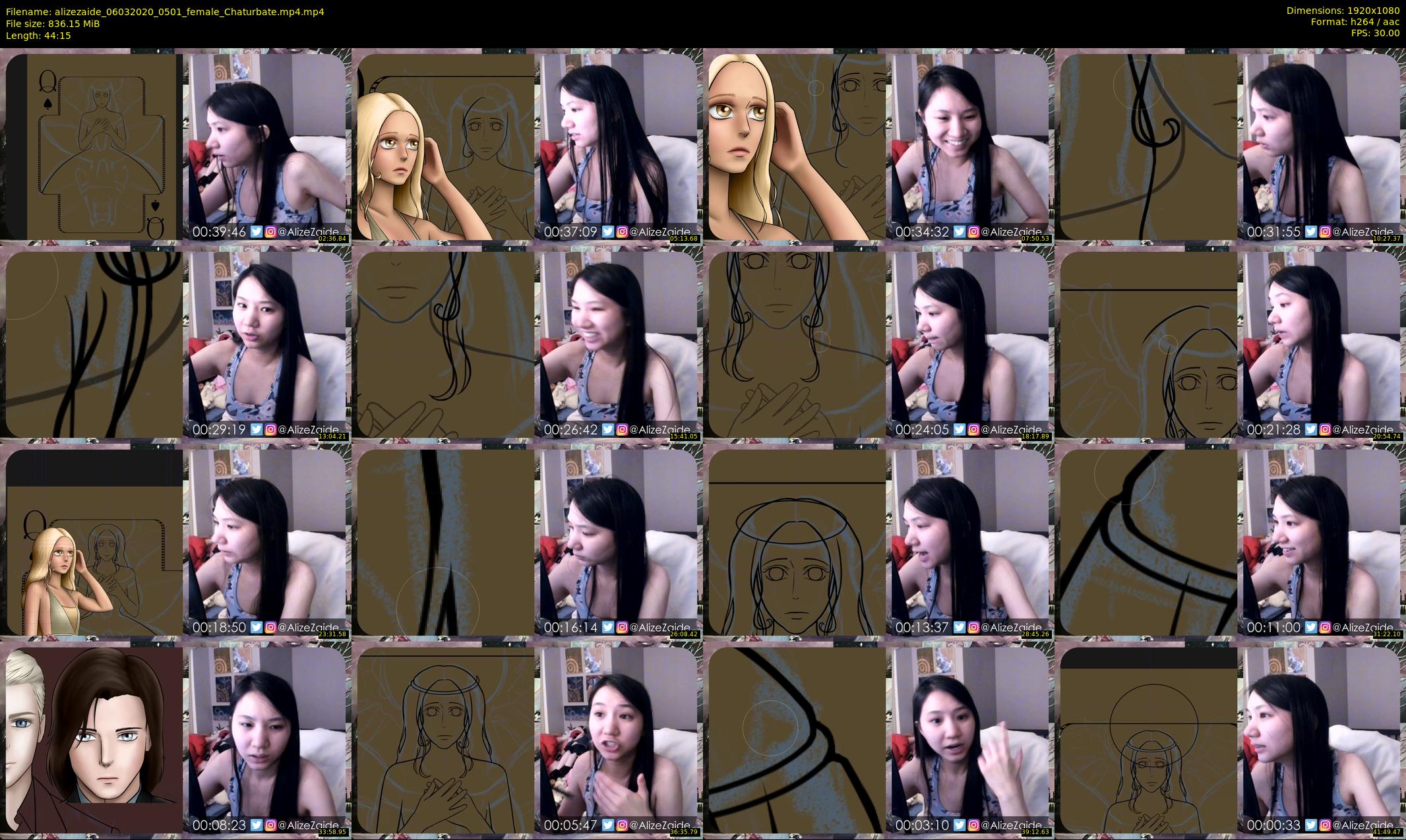 alizezaide — 45 minute Chaturbate female cam show recording, 1080p, Mar 6, 2020